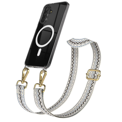 Samsung Galaxy A37 Handykette mit MagSafe und Boho Trageriemen Set 