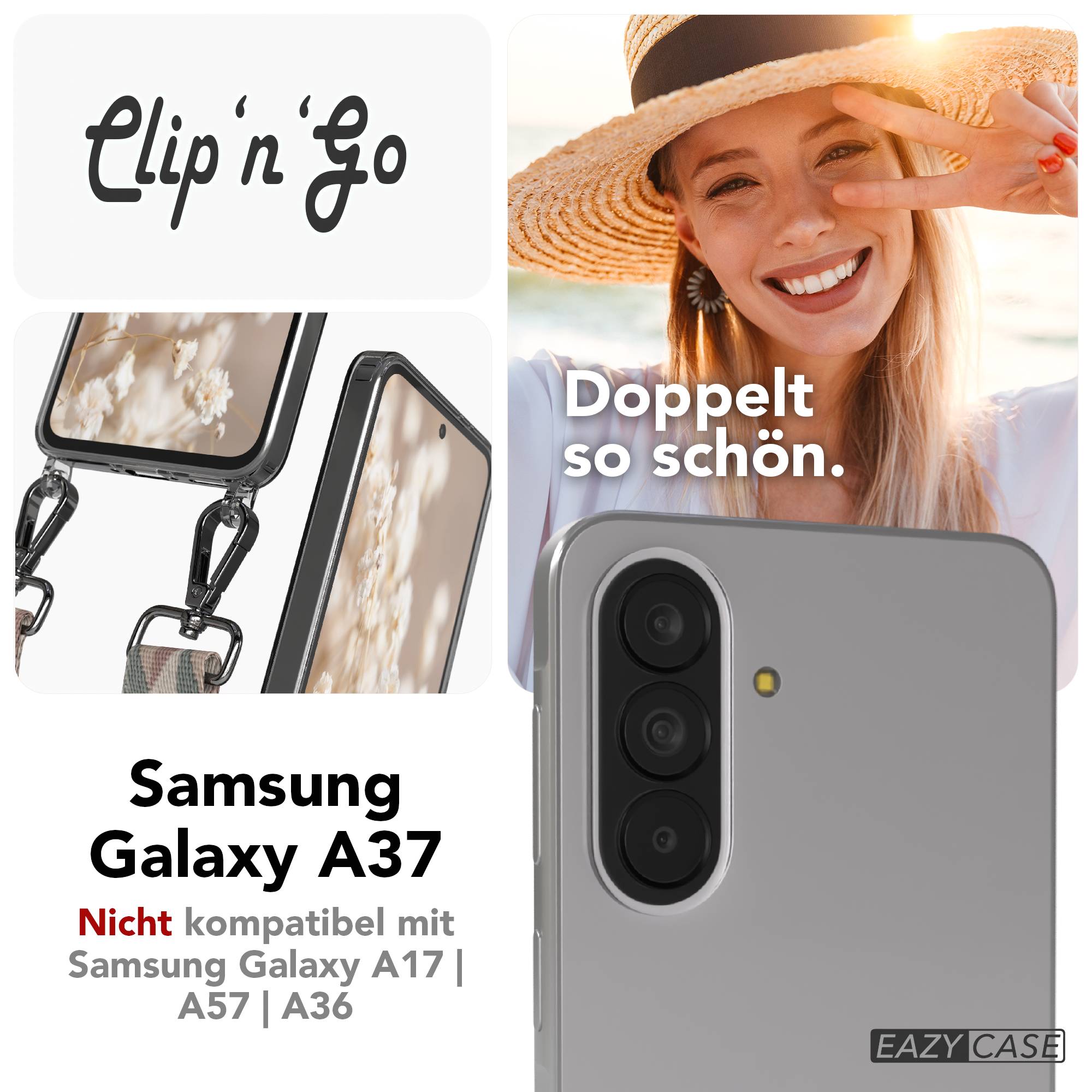 Samsung Galaxy A37 Handykette MagSafe Boho Band verstellbar EAZY CASE 