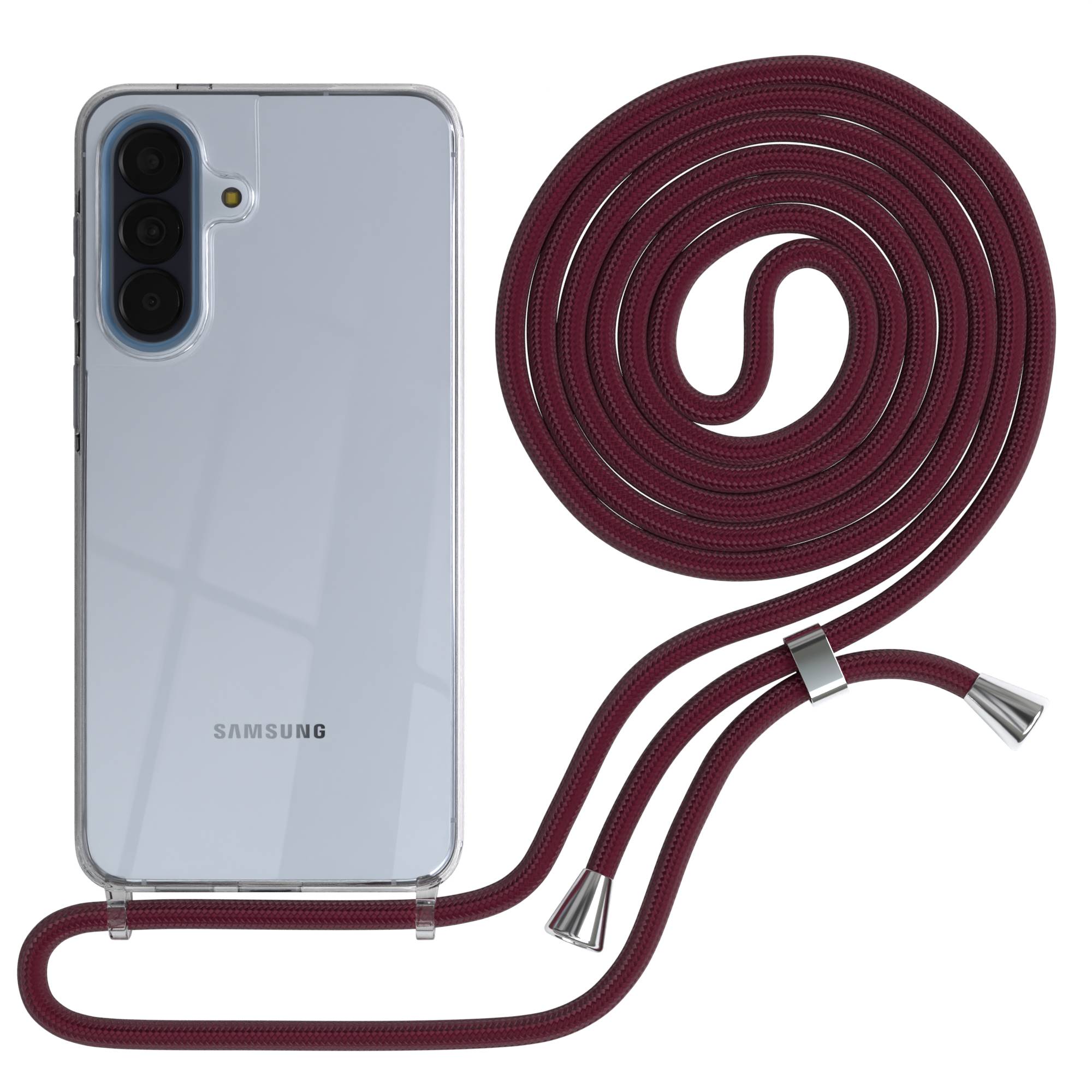 Samsung Galaxy A57 transparente Handykette mit verstellbarer Kordel zum Umhängen 