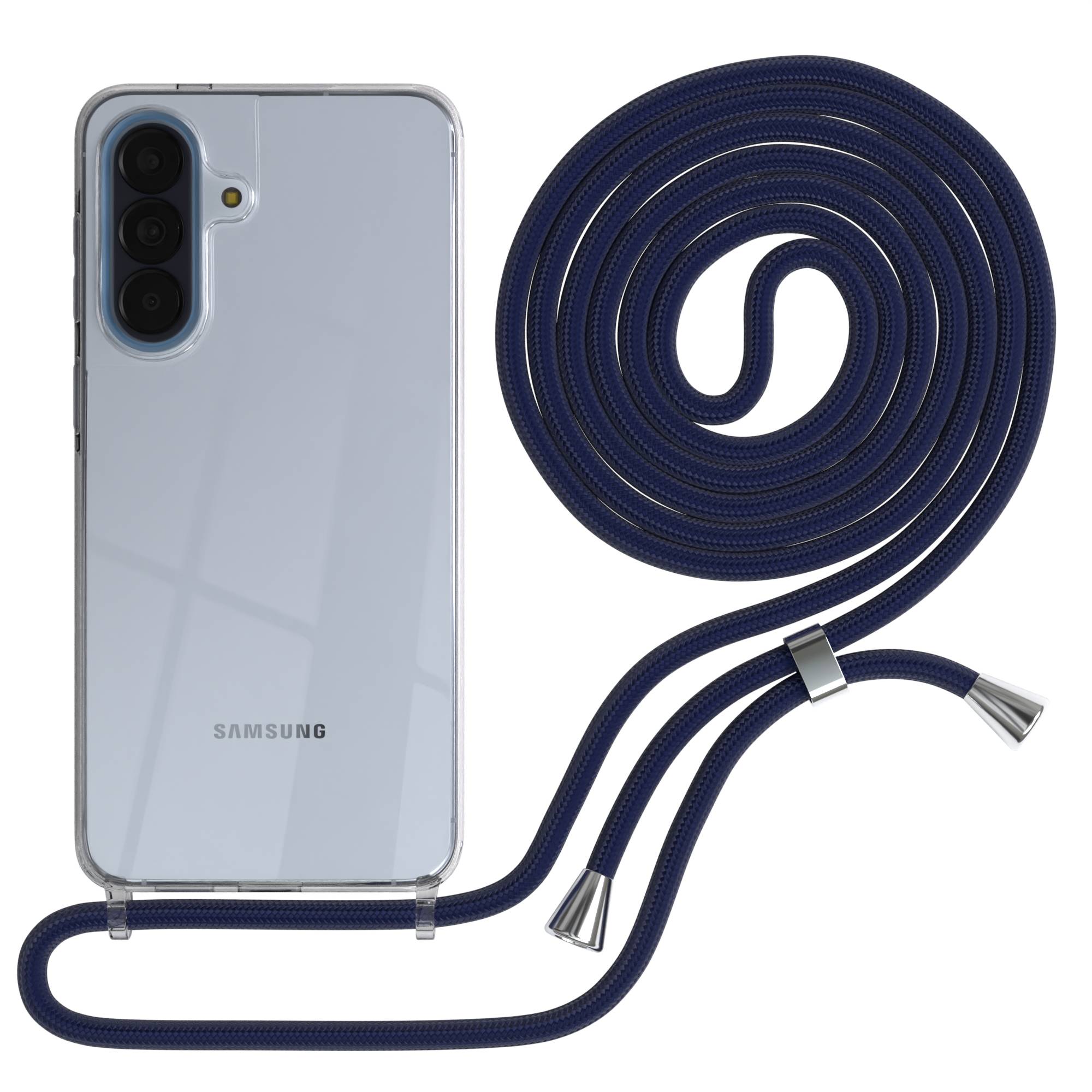 Samsung Galaxy A57 transparente Handykette mit verstellbarer Kordel zum Umhängen 