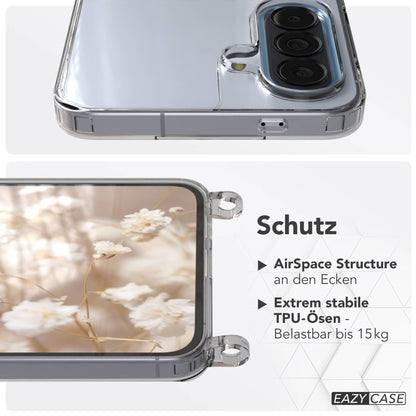 Samsung Galaxy A57 transparente Handykette mit verstellbarer Kordel zum Umhängen 
