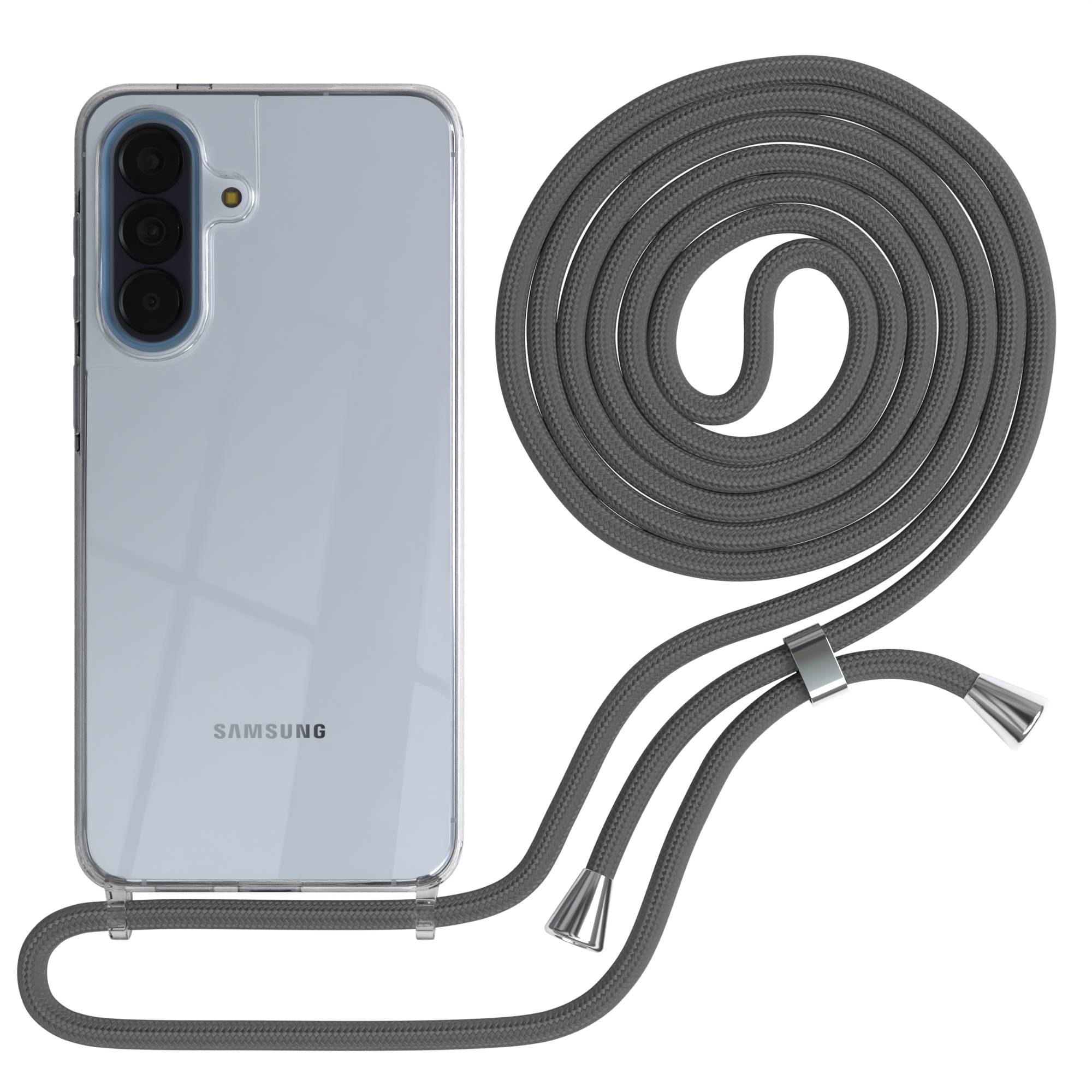 Samsung Galaxy A57 transparente Handykette mit verstellbarer Kordel zum Umhängen 
