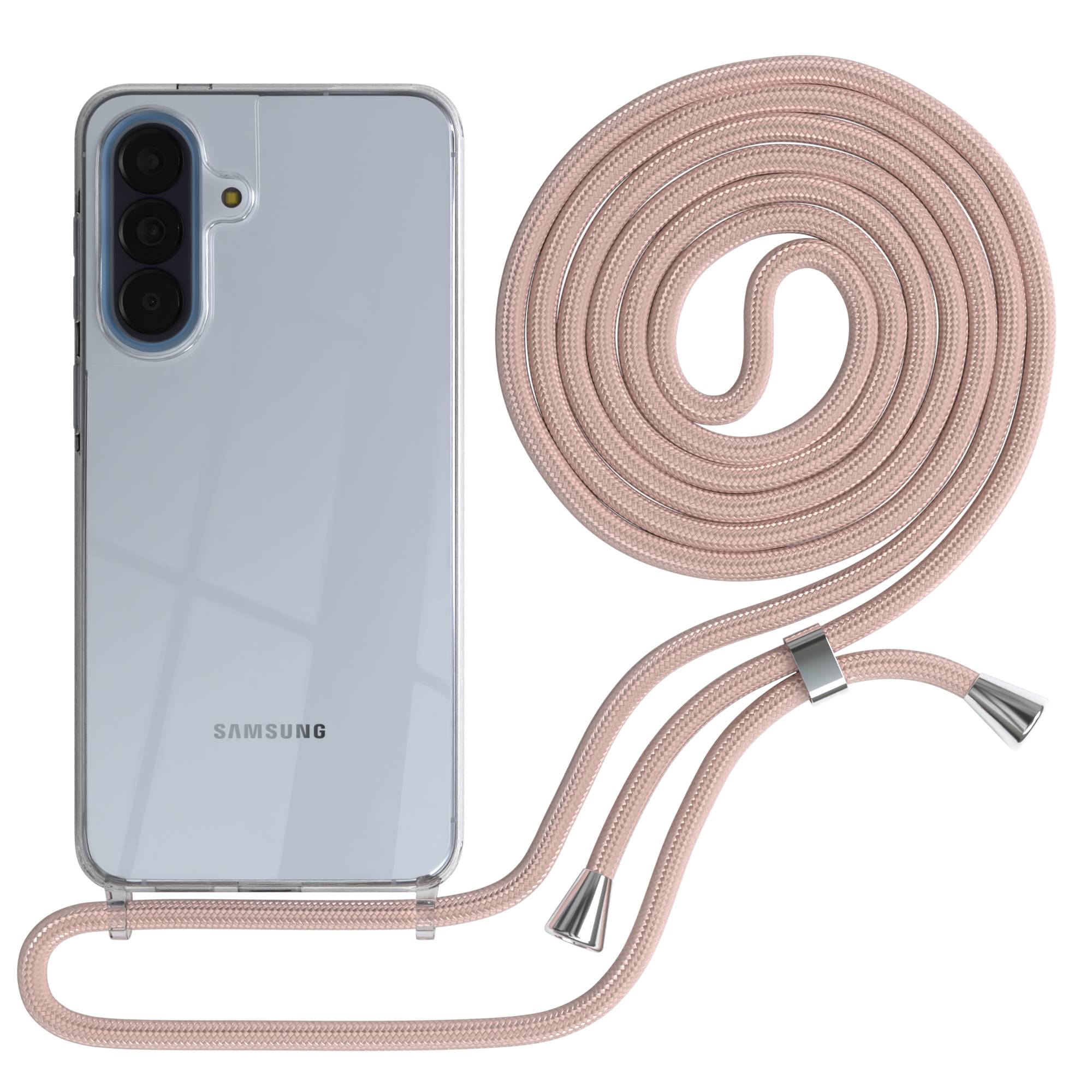 Samsung Galaxy A57 transparente Handykette mit verstellbarer Kordel zum Umhängen 