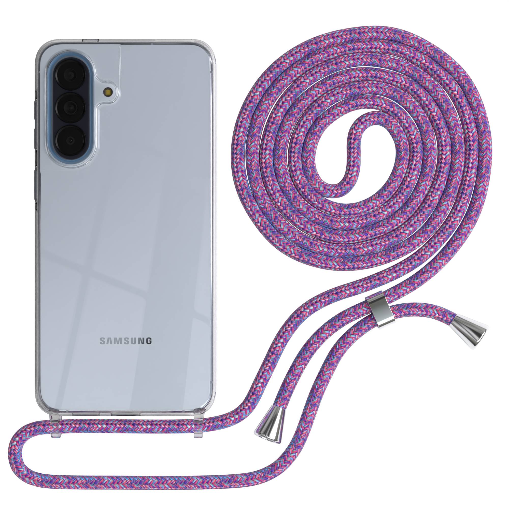 Samsung Galaxy A57 transparente Handykette mit verstellbarer Kordel zum Umhängen 