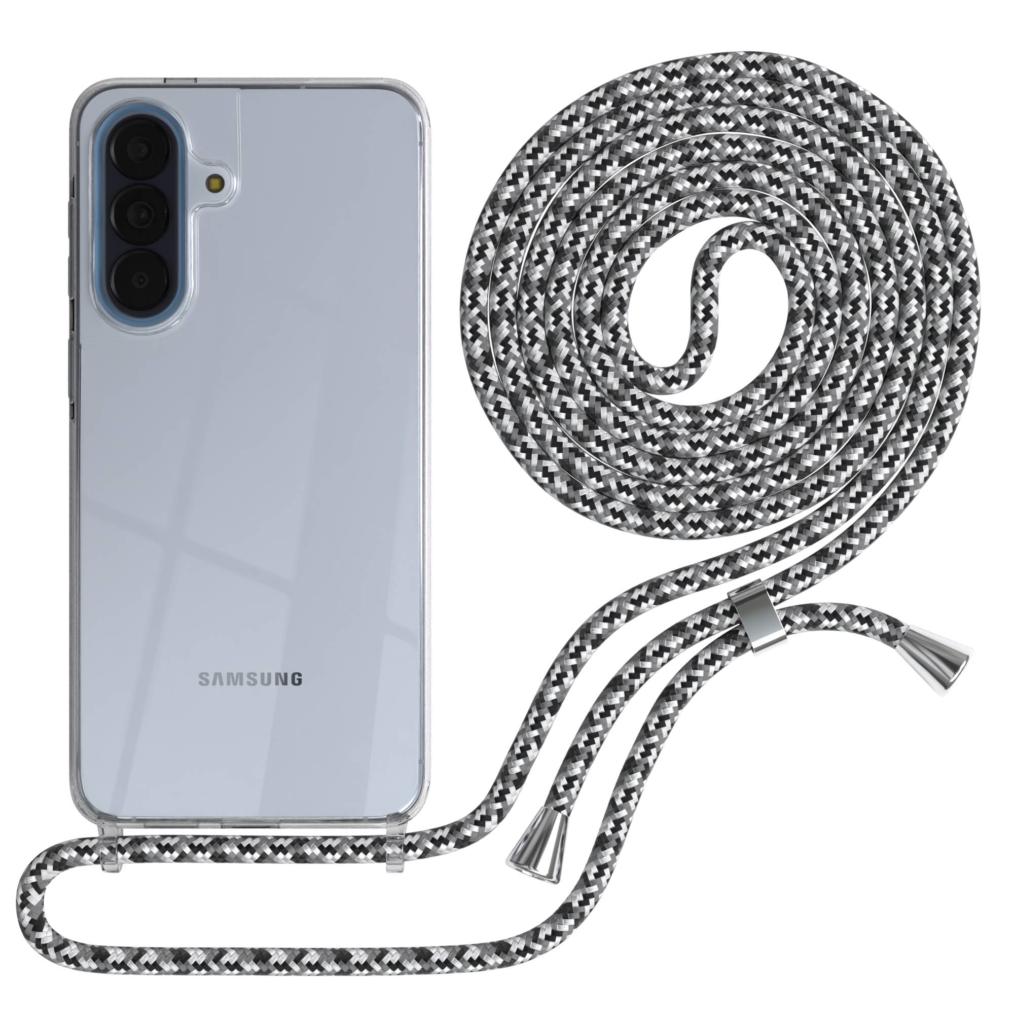 Samsung Galaxy A57 transparente Handykette mit verstellbarer Kordel zum Umhängen 