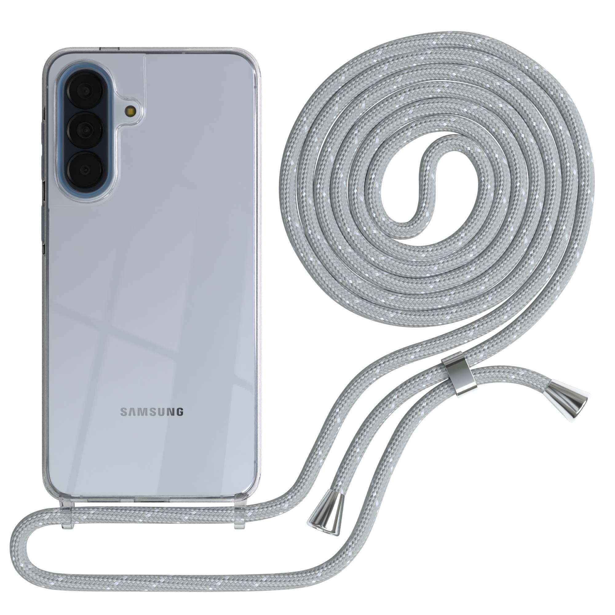 Samsung Galaxy A57 transparente Handykette mit verstellbarer Kordel zum Umhängen 