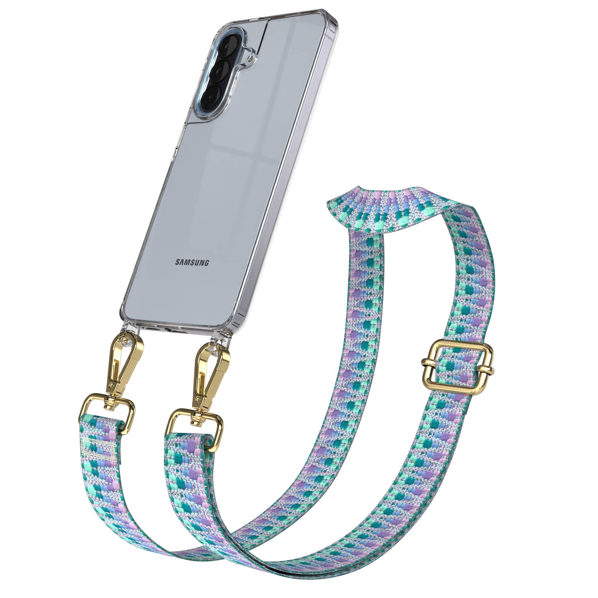 Samsung Galaxy A57 Handykette mit verstellbarem Boho Tragegurt 