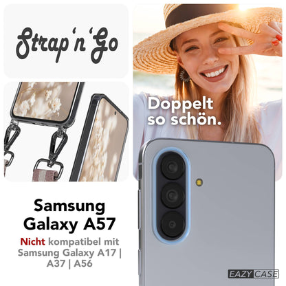 Samsung Galaxy A57 Handykette mit Boho Band verstellbar 
