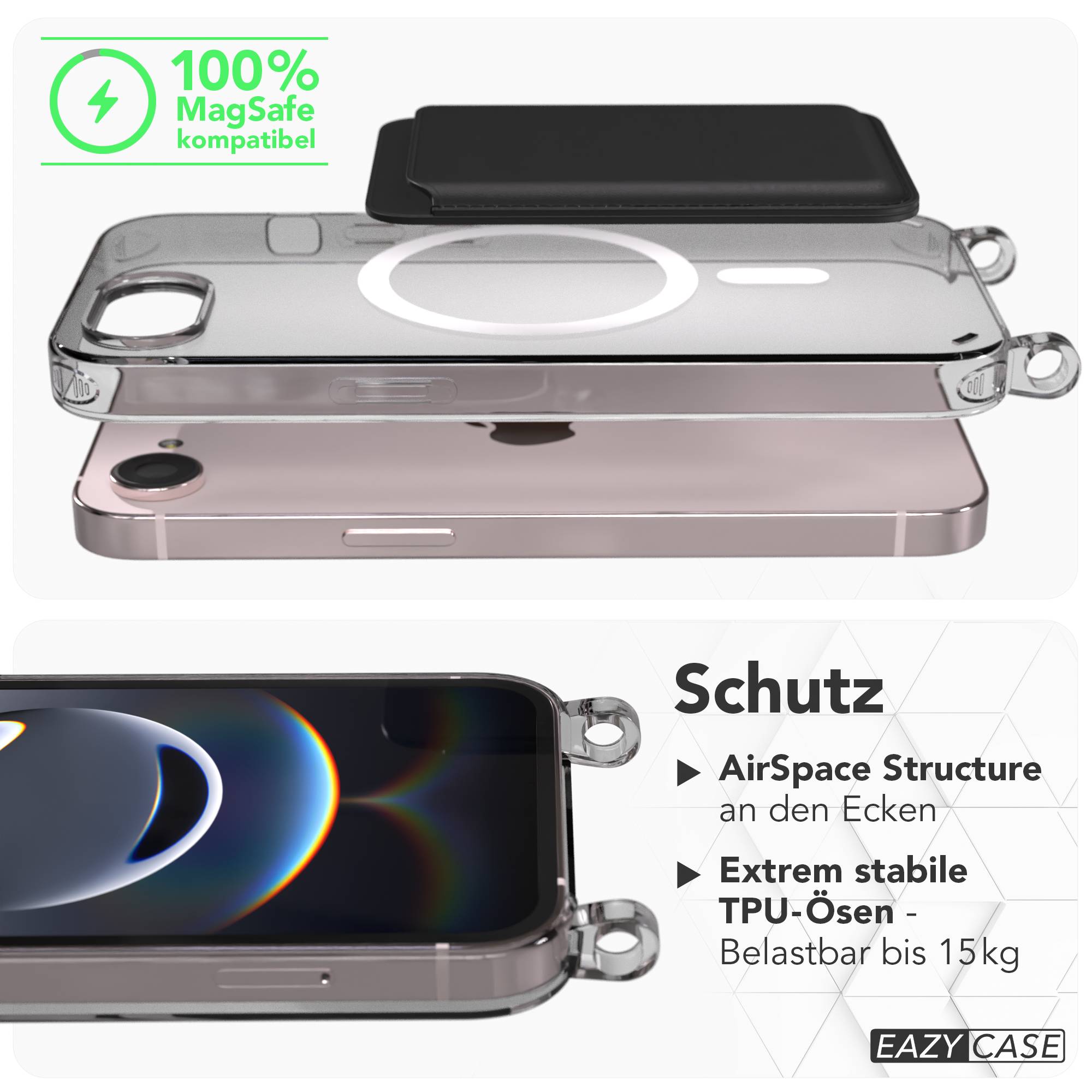 iPhone 17e Schutzhülle mit MagSafe und Befestigungsösen für Handyketten