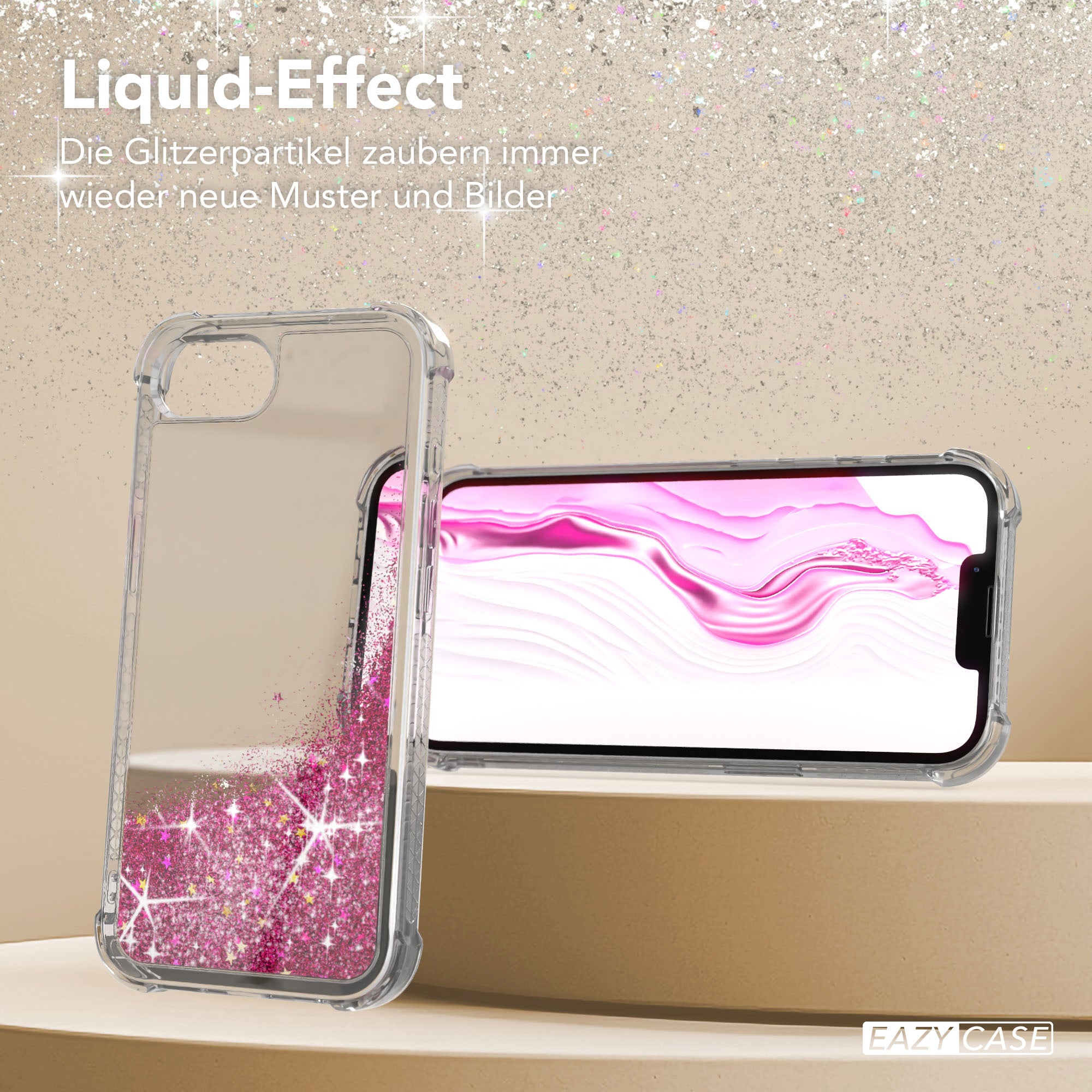 Apple iPhone 17e Glitzerhülle TPU transparent mit Glitzereffekt EAZY CASE 