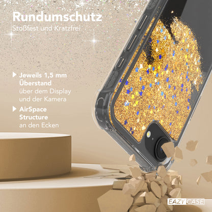 Apple iPhone 17e Glitzerhülle TPU transparent mit Glitzereffekt EAZY CASE 