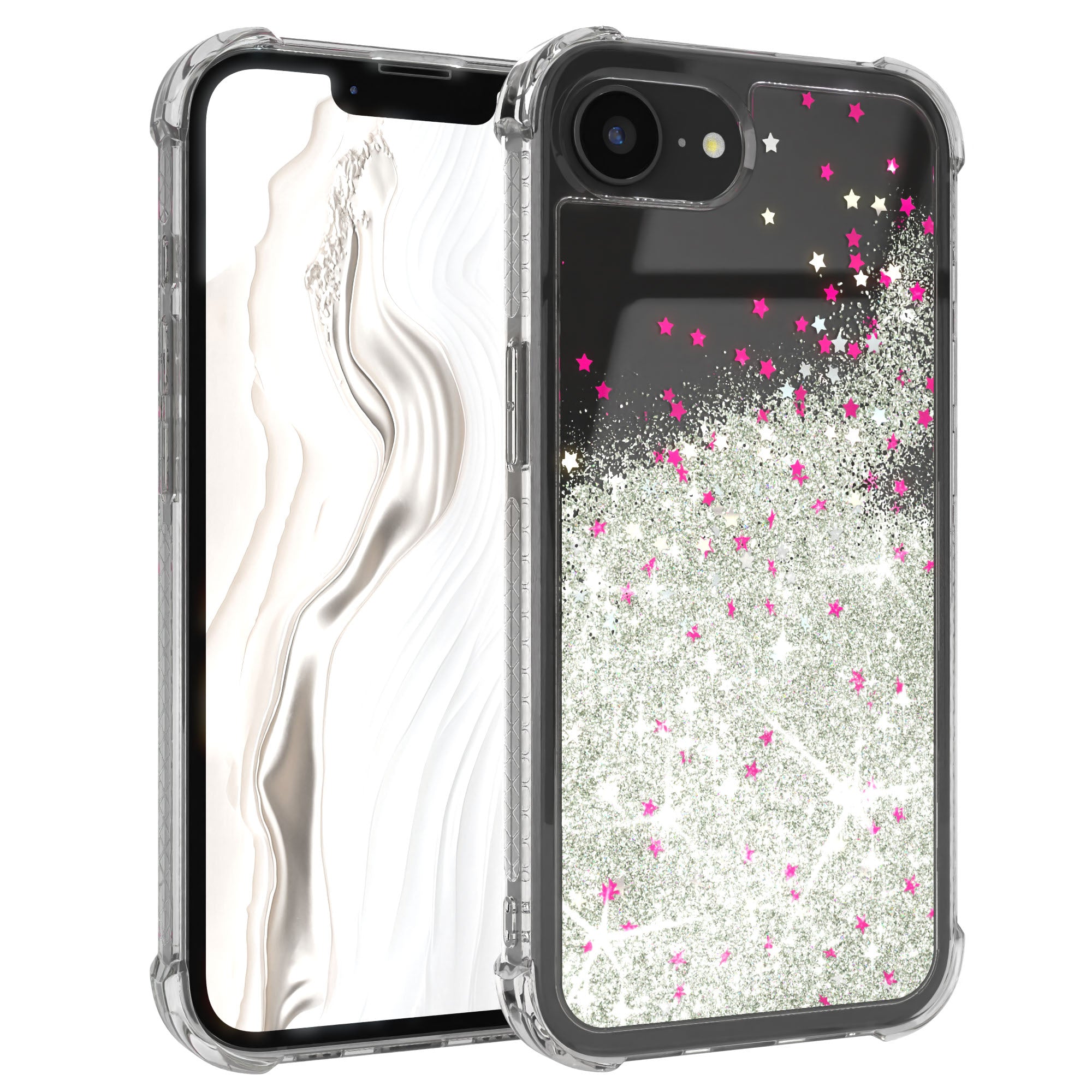Apple iPhone 17e Glitzerhülle TPU transparent mit Glitzereffekt EAZY CASE 