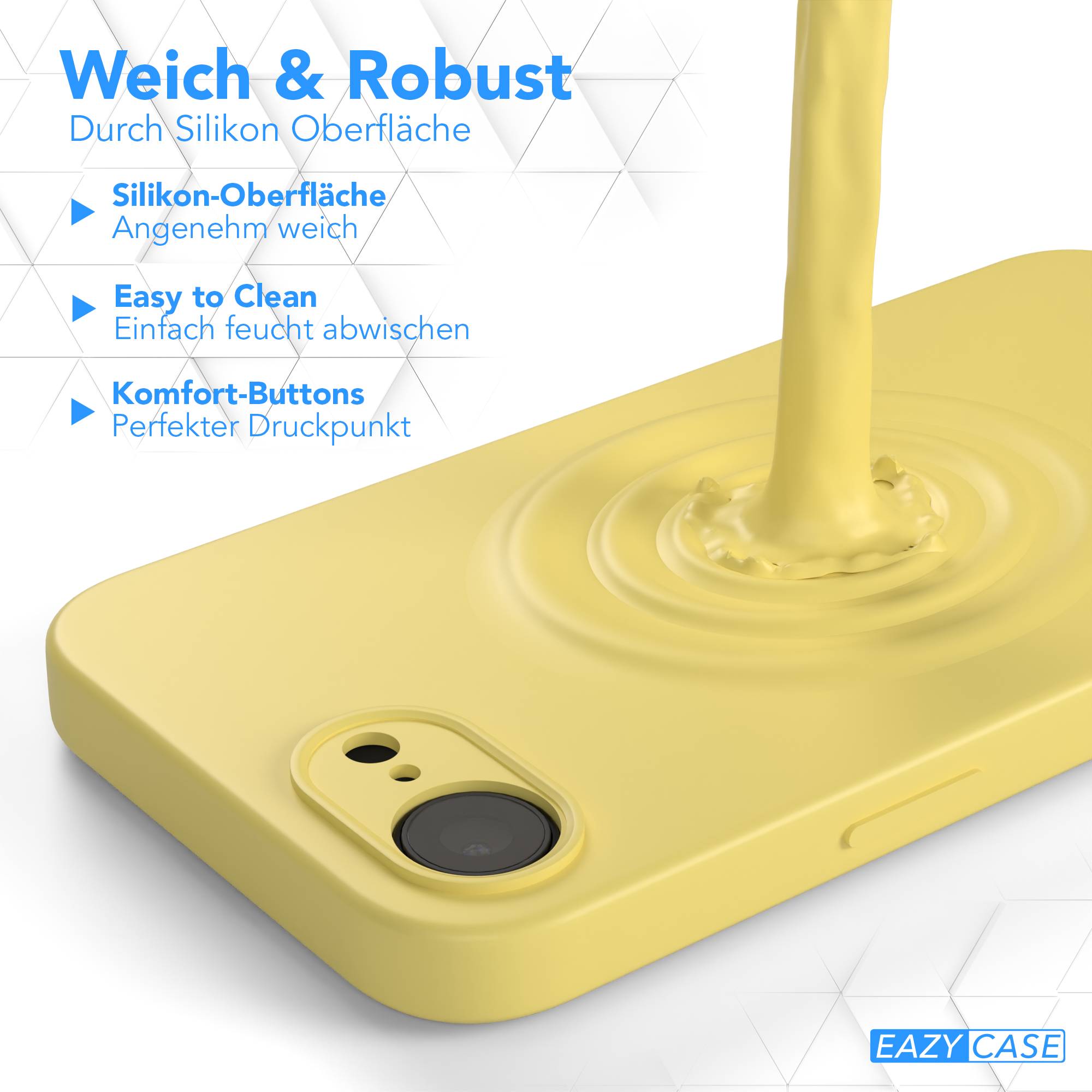 Apple iPhone 17e transparente Silikonhülle mit Kameraschutz von EAZY CASE 