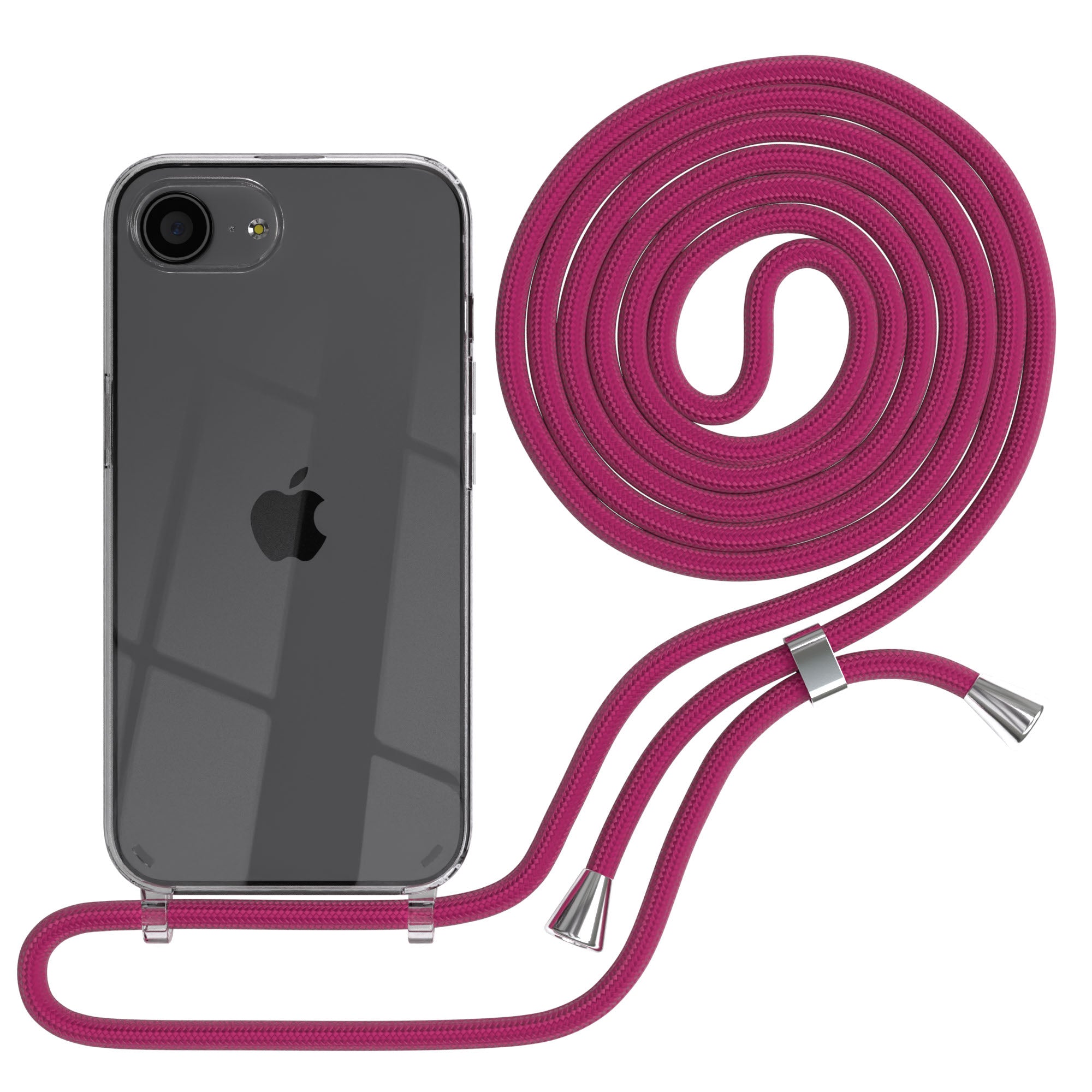 Apple iPhone 17e transparente Handykette mit TPU Hülle und verstellbarer Kordel 