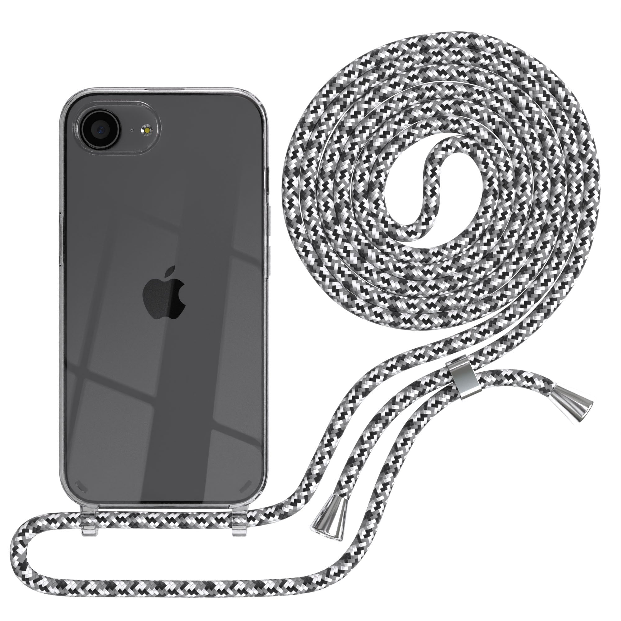 Apple iPhone 17e transparente Handykette mit TPU Hülle und verstellbarer Kordel 