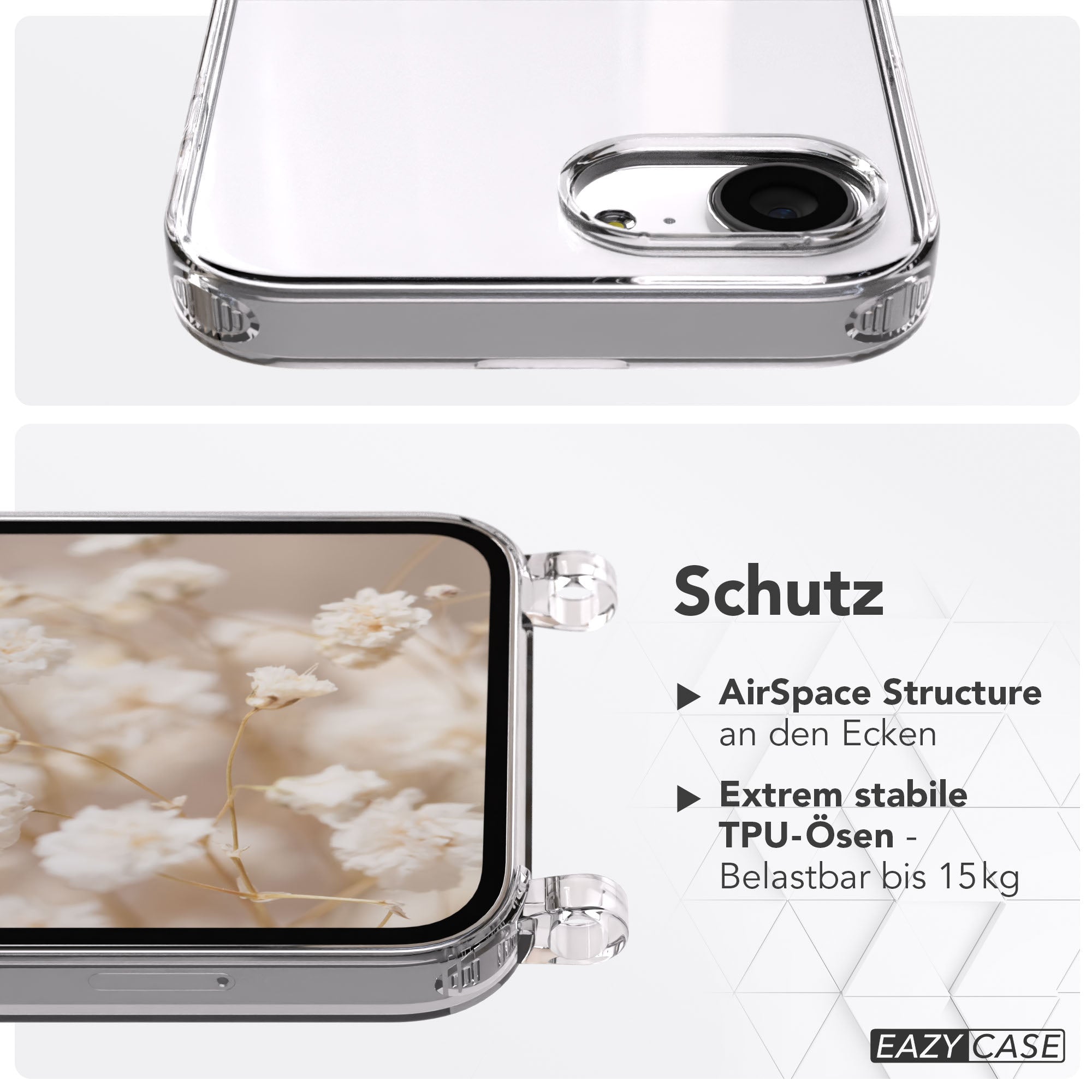iPhone 17e Handykette mit Boho Band verstellbarer Trageriemen EAZY CASE 