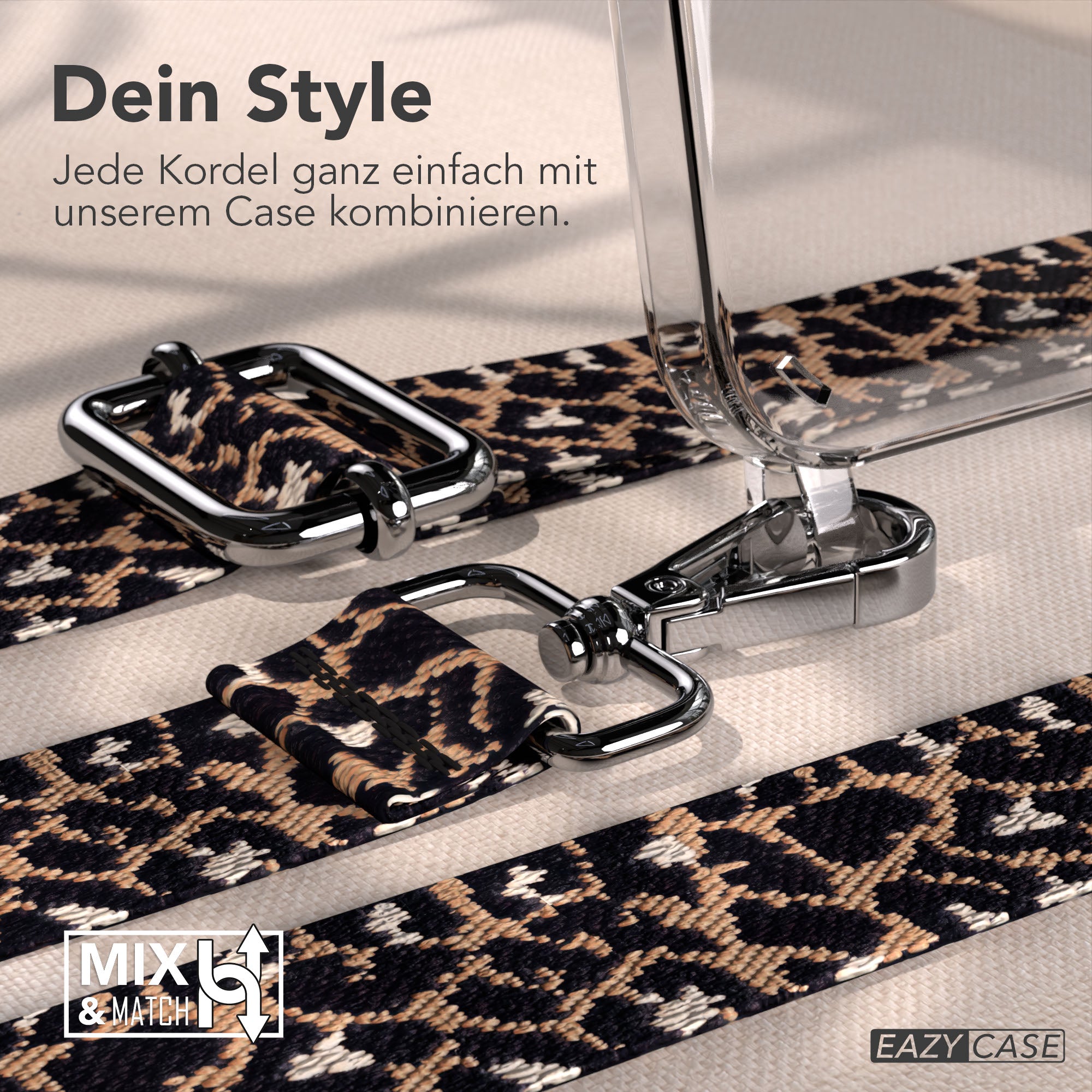 iPhone 17e Handykette mit verstellbarem Boho Band von EAZY CASE 