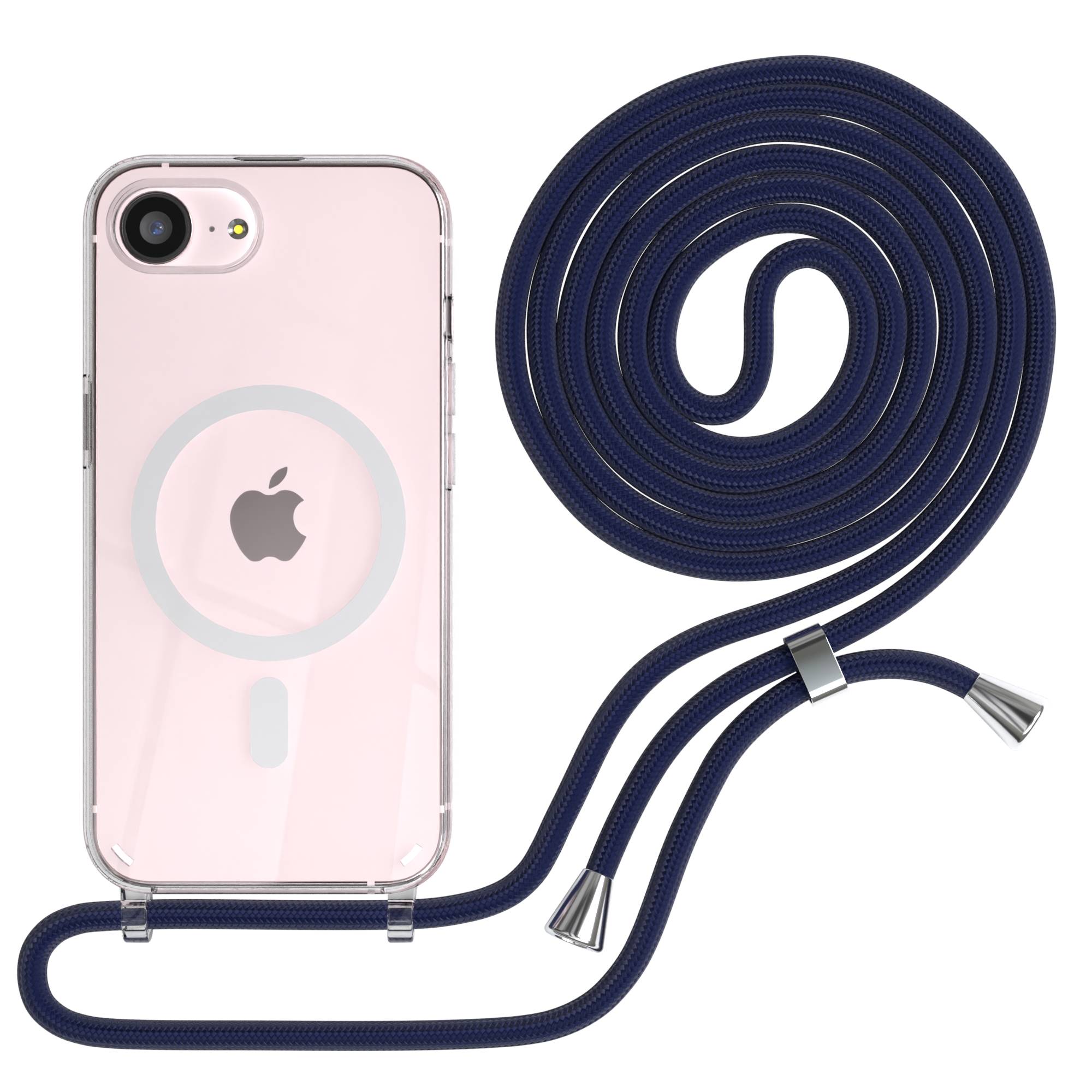 Apple iPhone 17e transparente Handykette mit MagSafe und verstellbarer Kordel 