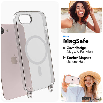 Apple iPhone 17e transparente Handykette mit MagSafe und verstellbarer Kordel 