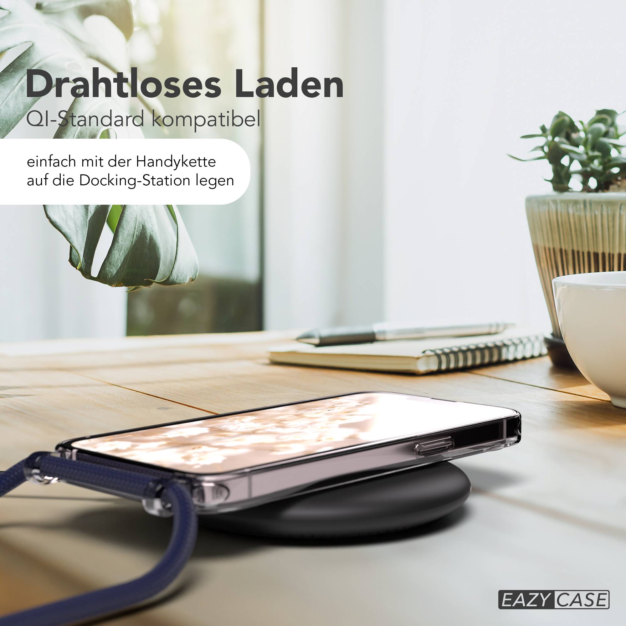 Apple iPhone 17e transparente Handykette mit MagSafe und verstellbarer Kordel 