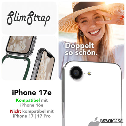 Apple iPhone 17e transparente Handykette mit MagSafe und verstellbarer Kordel 