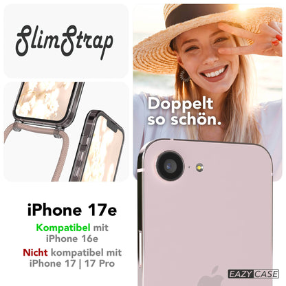 Apple iPhone 17e transparente Handykette mit MagSafe und verstellbarer Kordel 