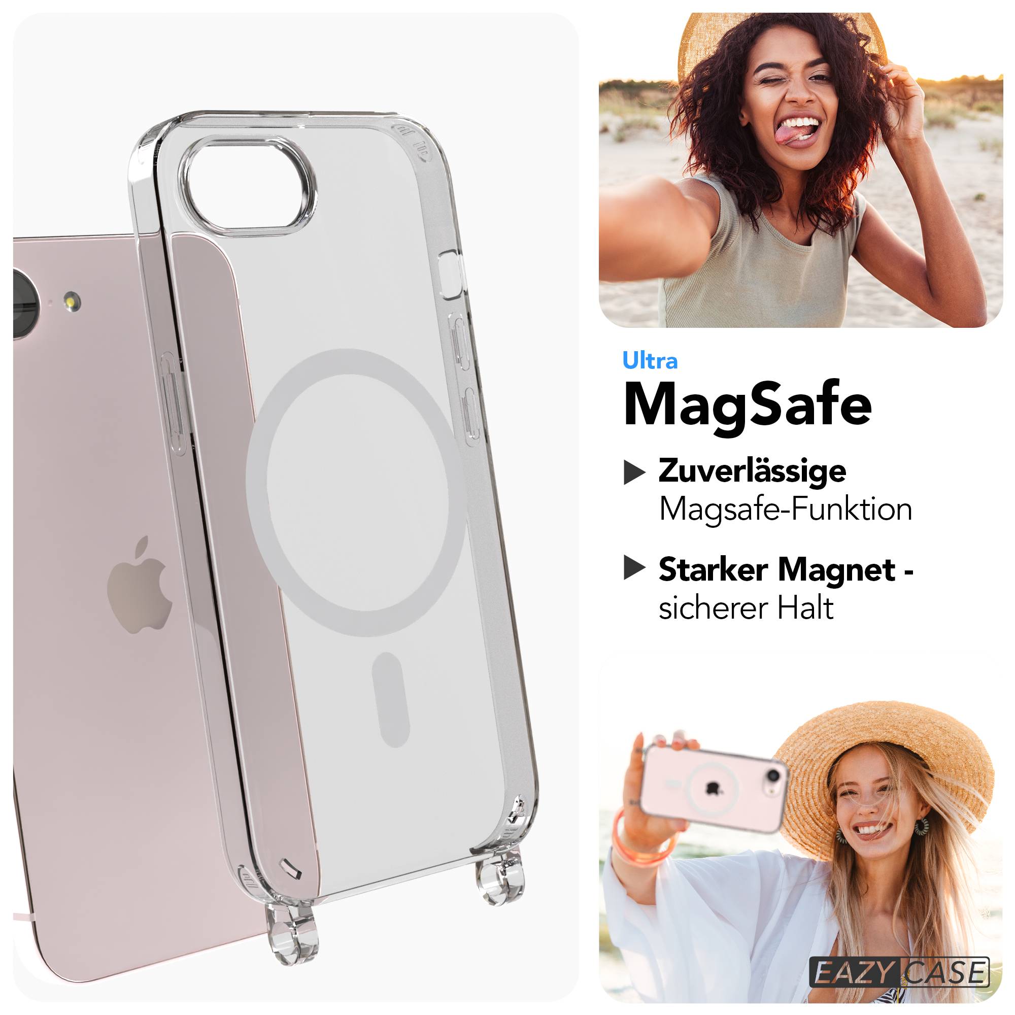 Apple iPhone 17e transparente Handykette mit MagSafe und verstellbarer Kordel 