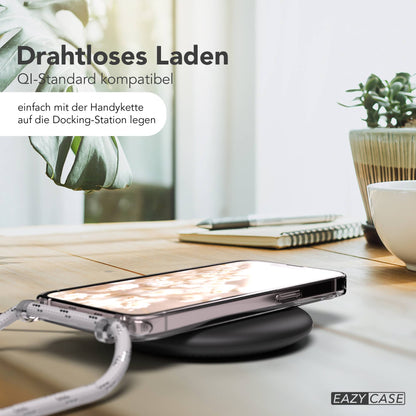 Apple iPhone 17e transparente Handykette mit MagSafe und verstellbarer Kordel 
