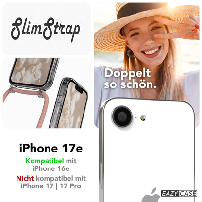 Apple iPhone 17e transparente Handykette mit MagSafe und verstellbarer Kordel 
