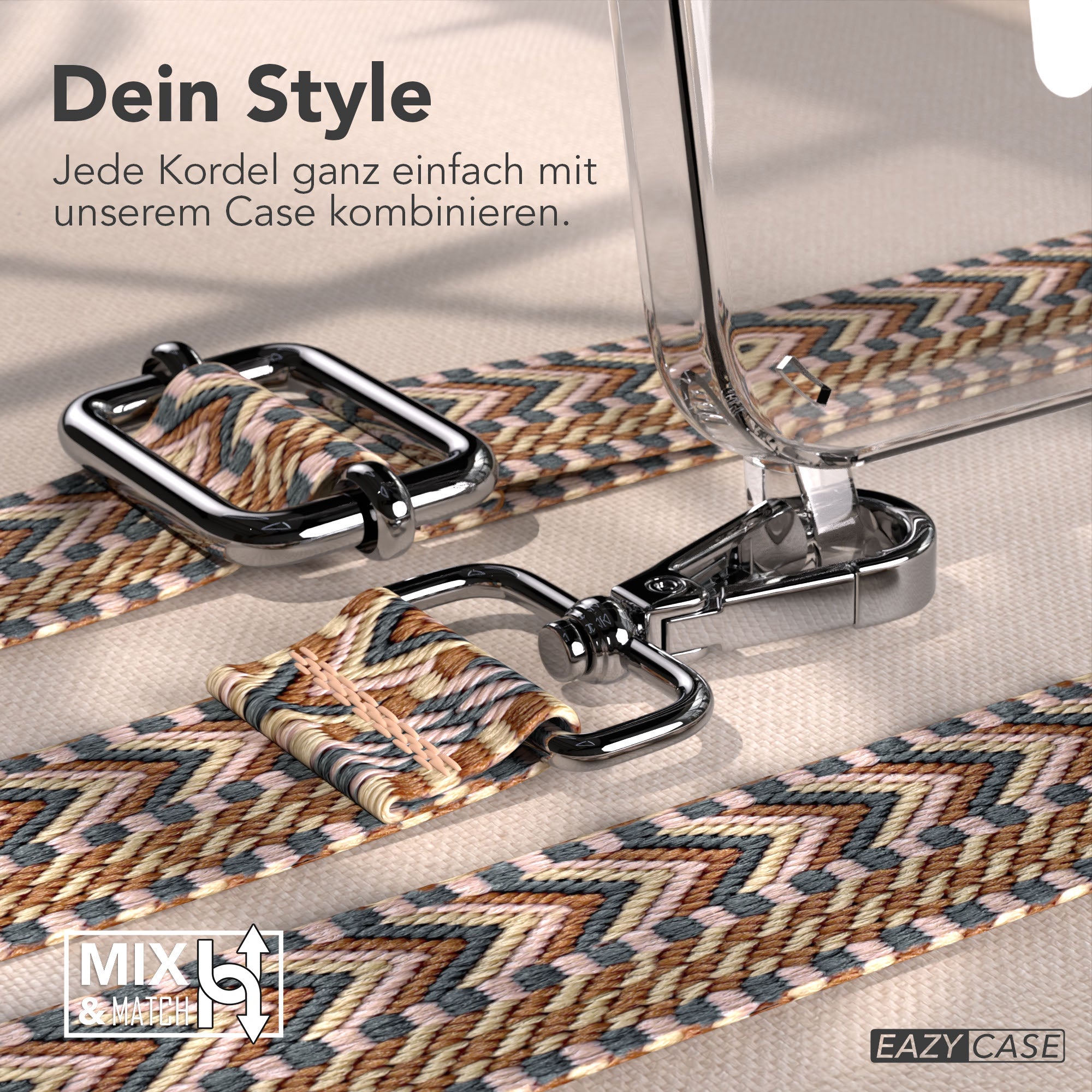 iPhone 17e MagSafe Handykette mit Boho Band verstellbar 