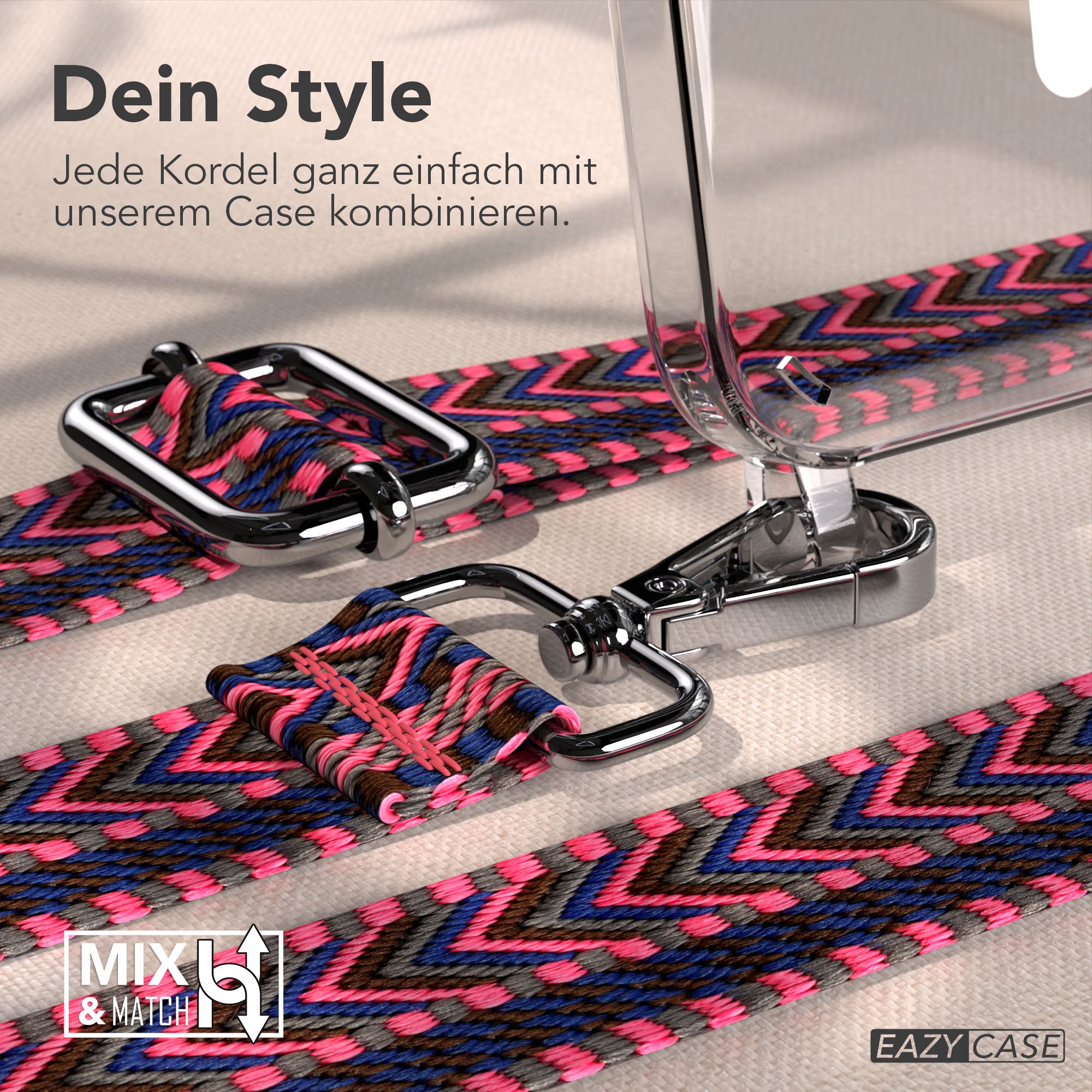 iPhone 17e MagSafe Handykette mit Boho Band verstellbar 