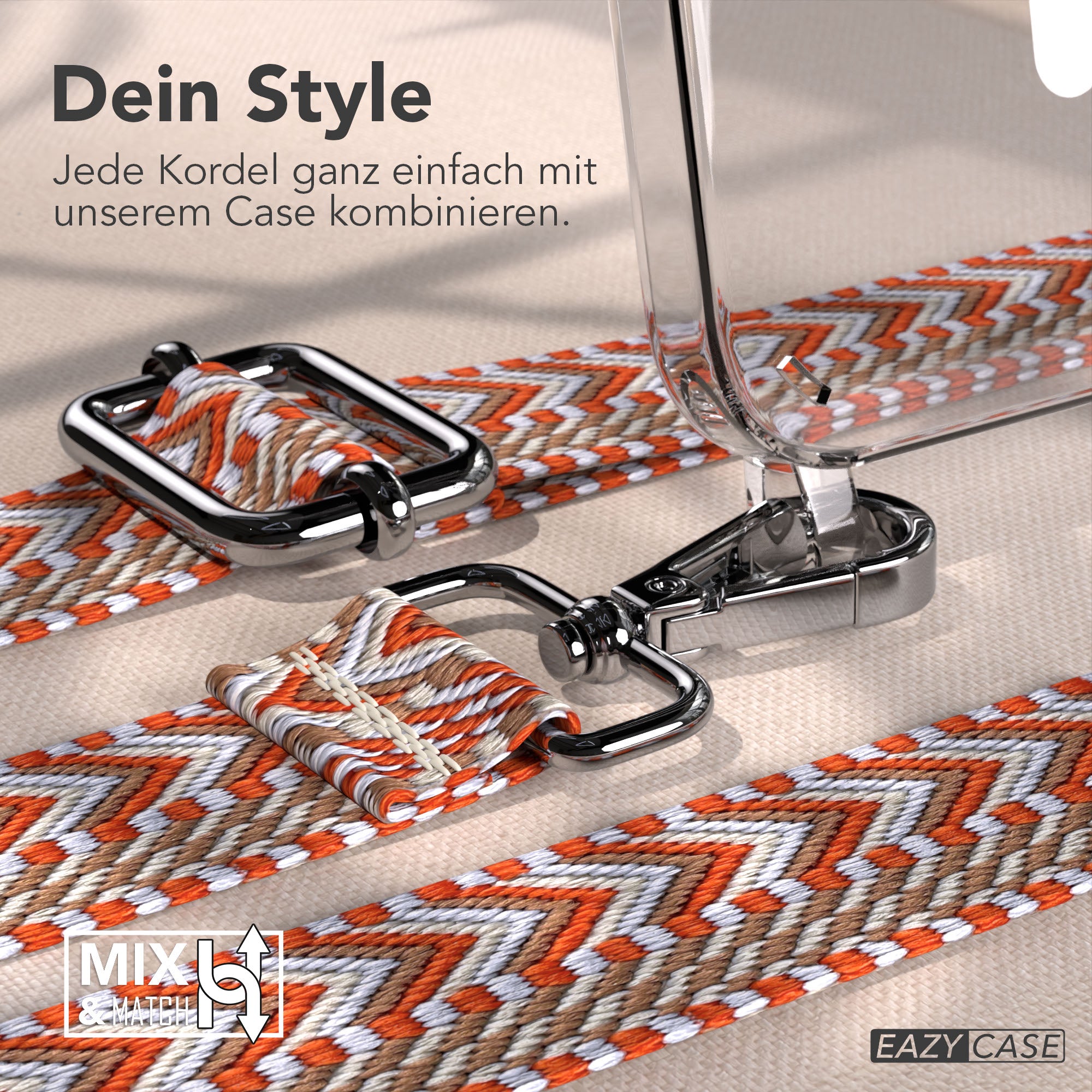 iPhone 17e MagSafe Handykette mit Boho Band verstellbar 