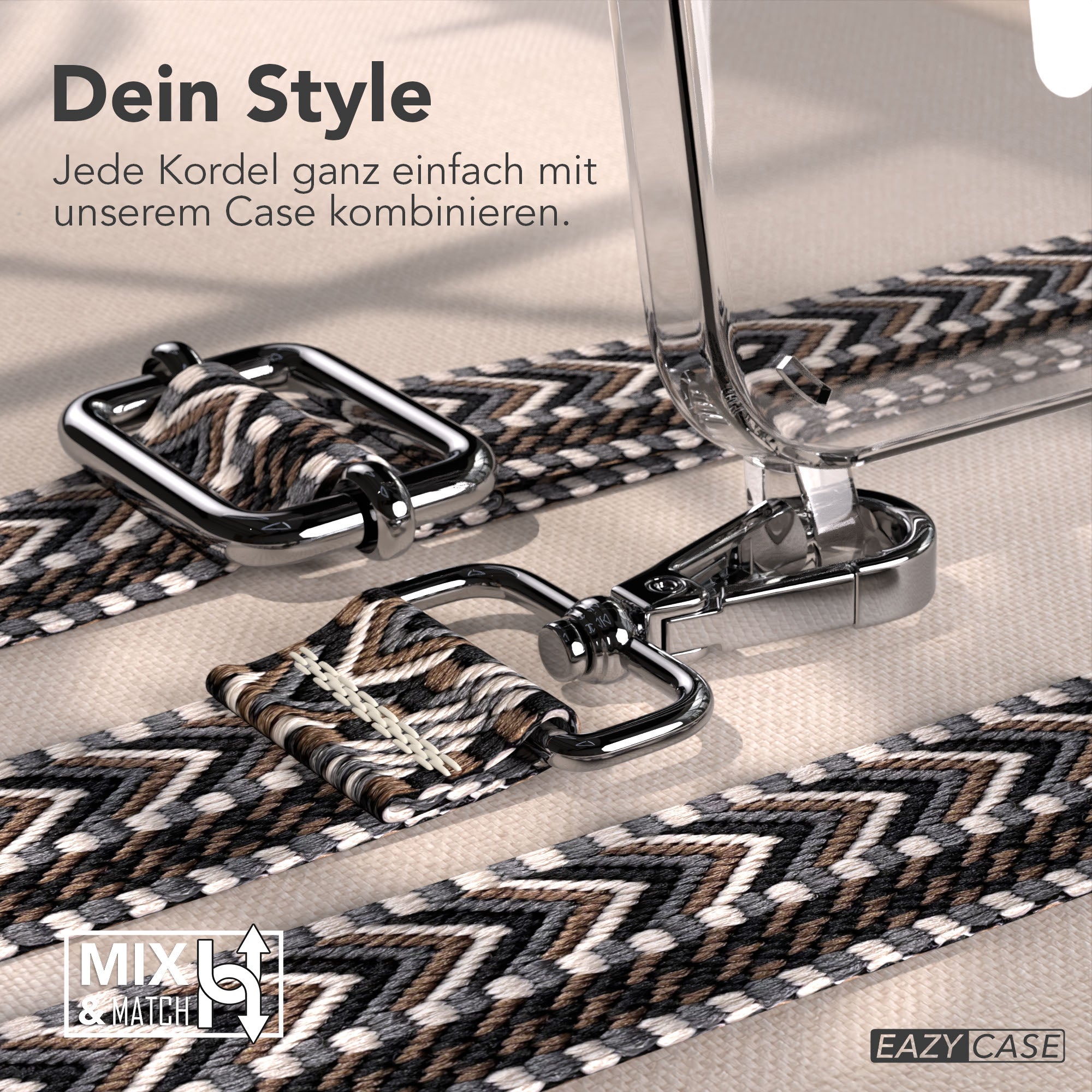 iPhone 17e MagSafe Handykette mit Boho Band verstellbar 
