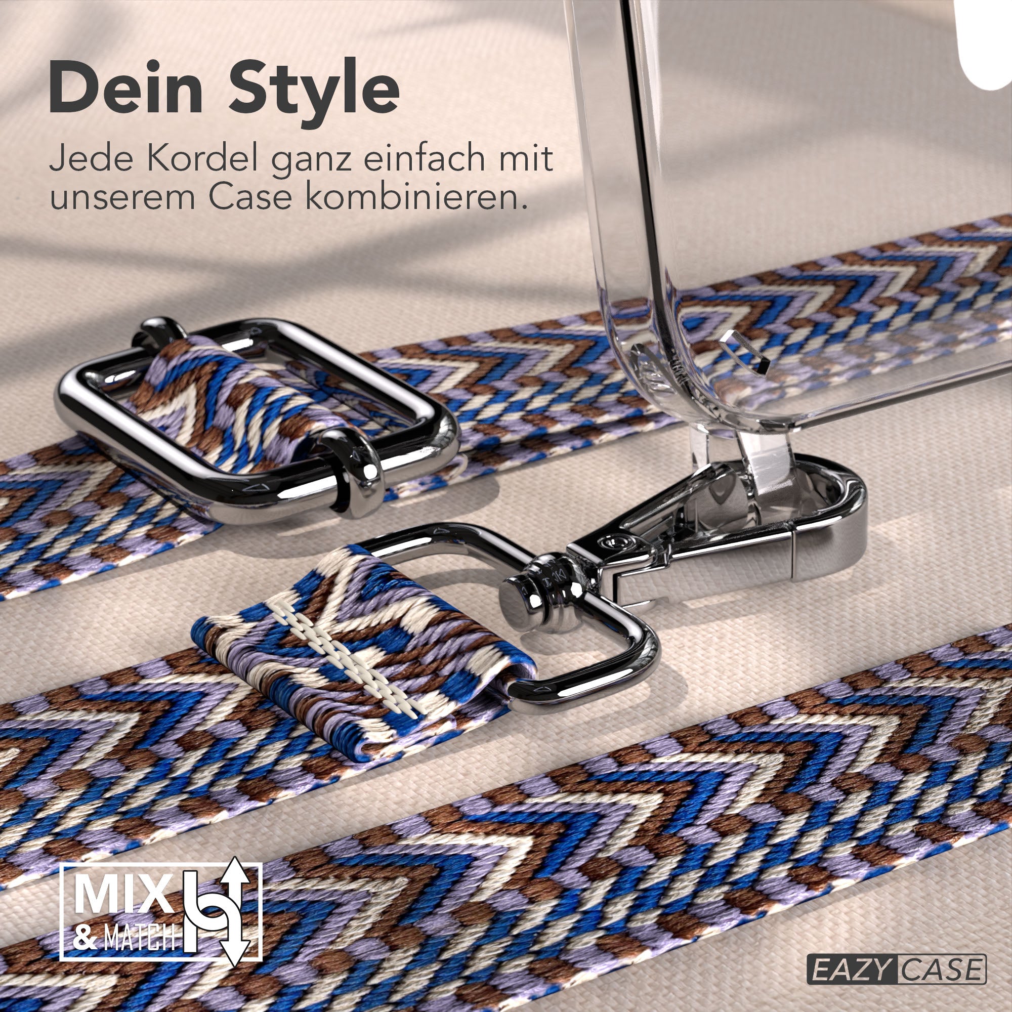 iPhone 17e MagSafe Handykette mit Boho Band verstellbar 