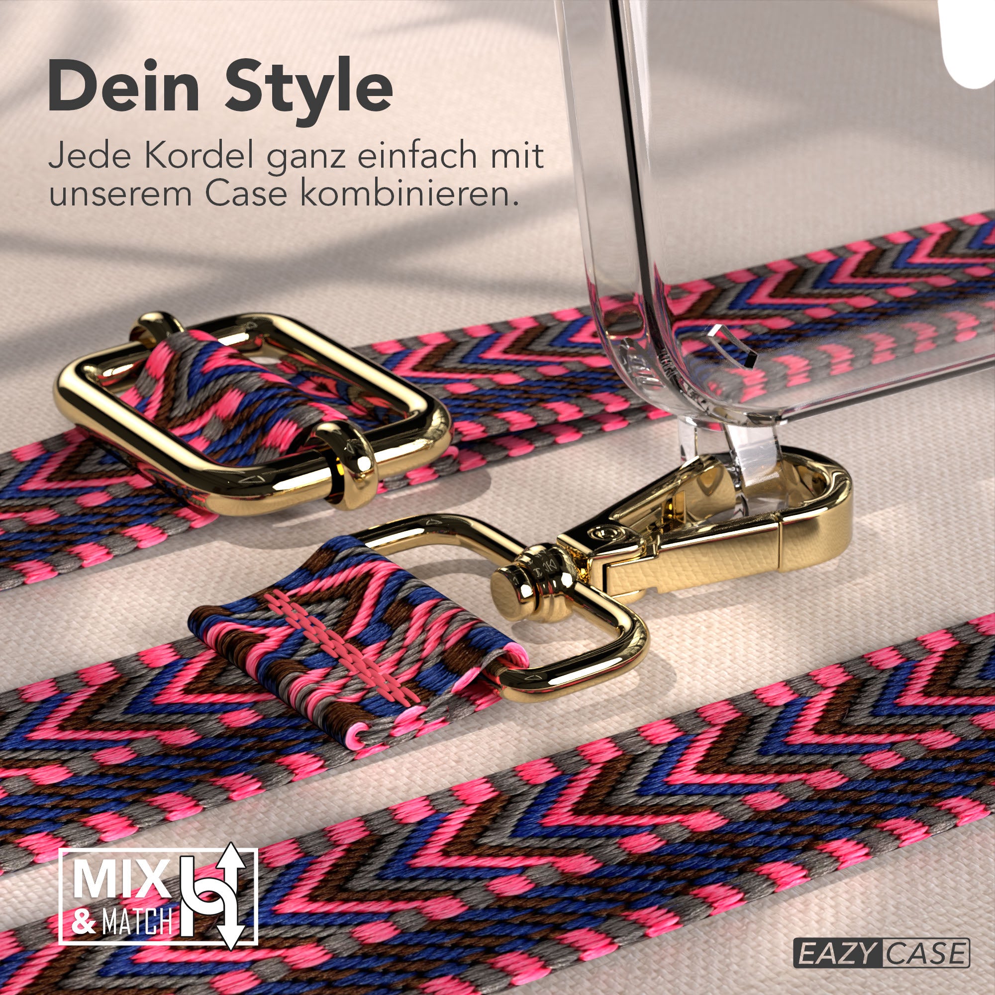 iPhone 17e MagSafe Handykette mit Boho Band verstellbar 