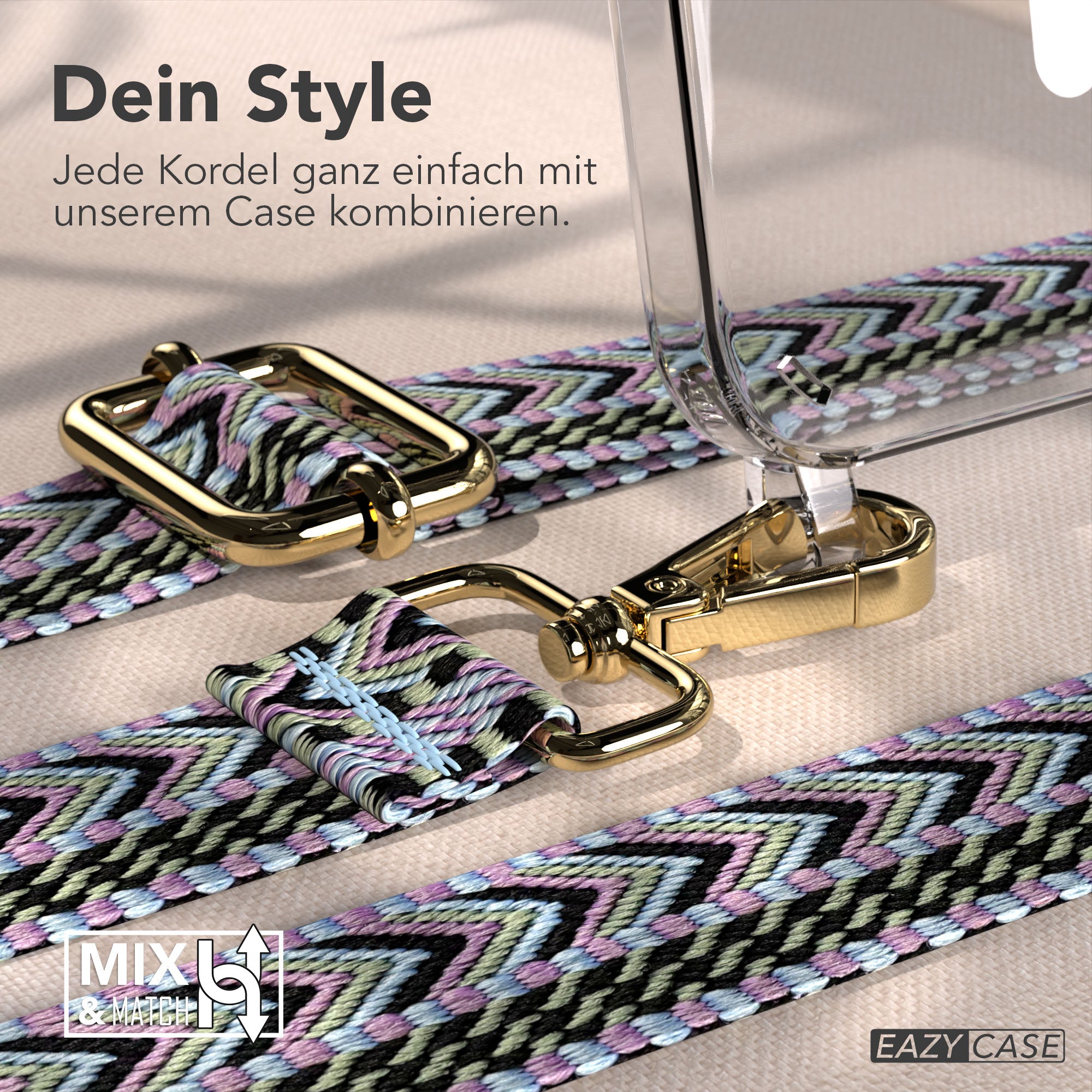iPhone 17e MagSafe Handykette mit Boho Band verstellbar 