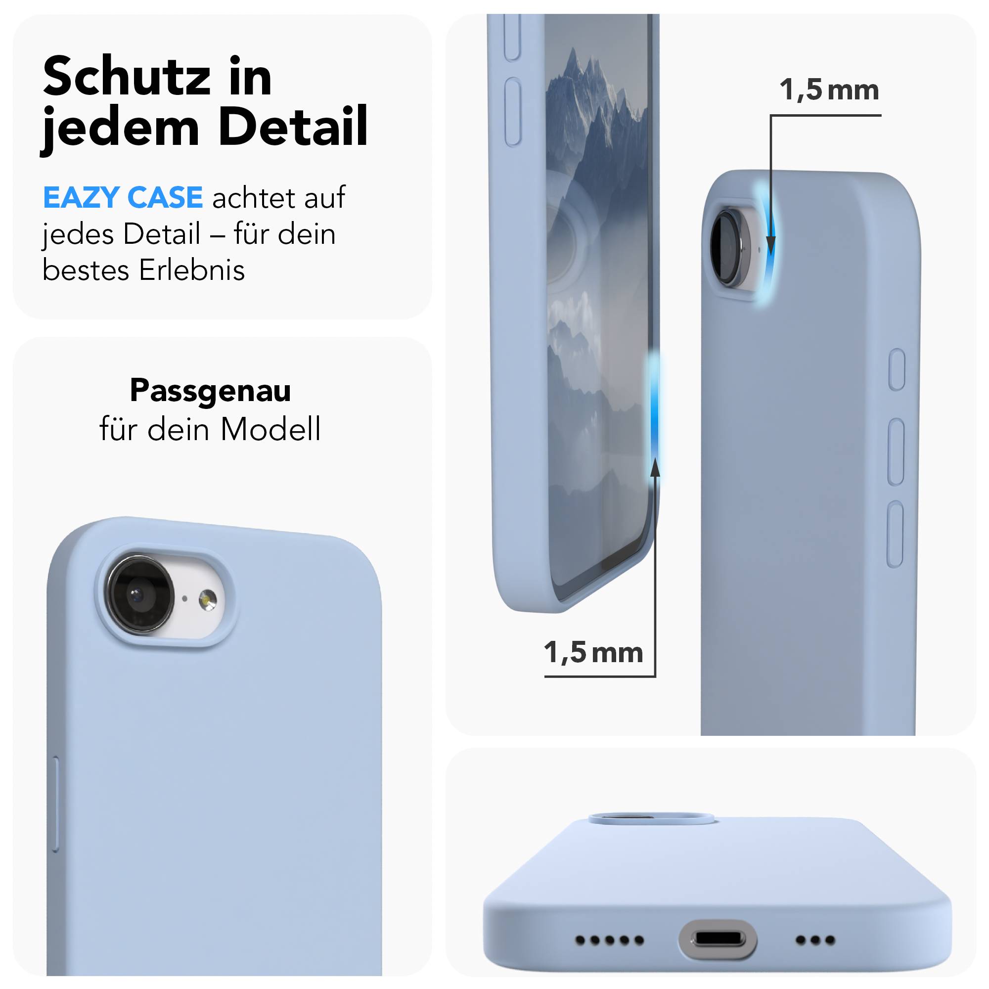 Apple iPhone 17e Premium Silikonhülle mit Kameraschutz von EAZY CASE 