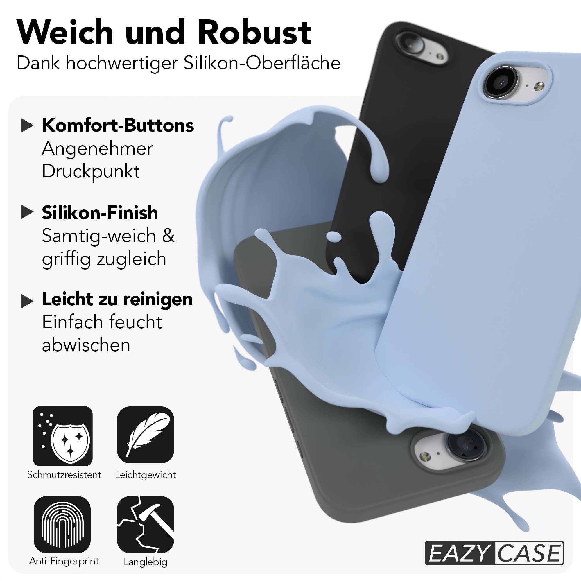 Apple iPhone 17e Premium Silikonhülle mit Kameraschutz von EAZY CASE 