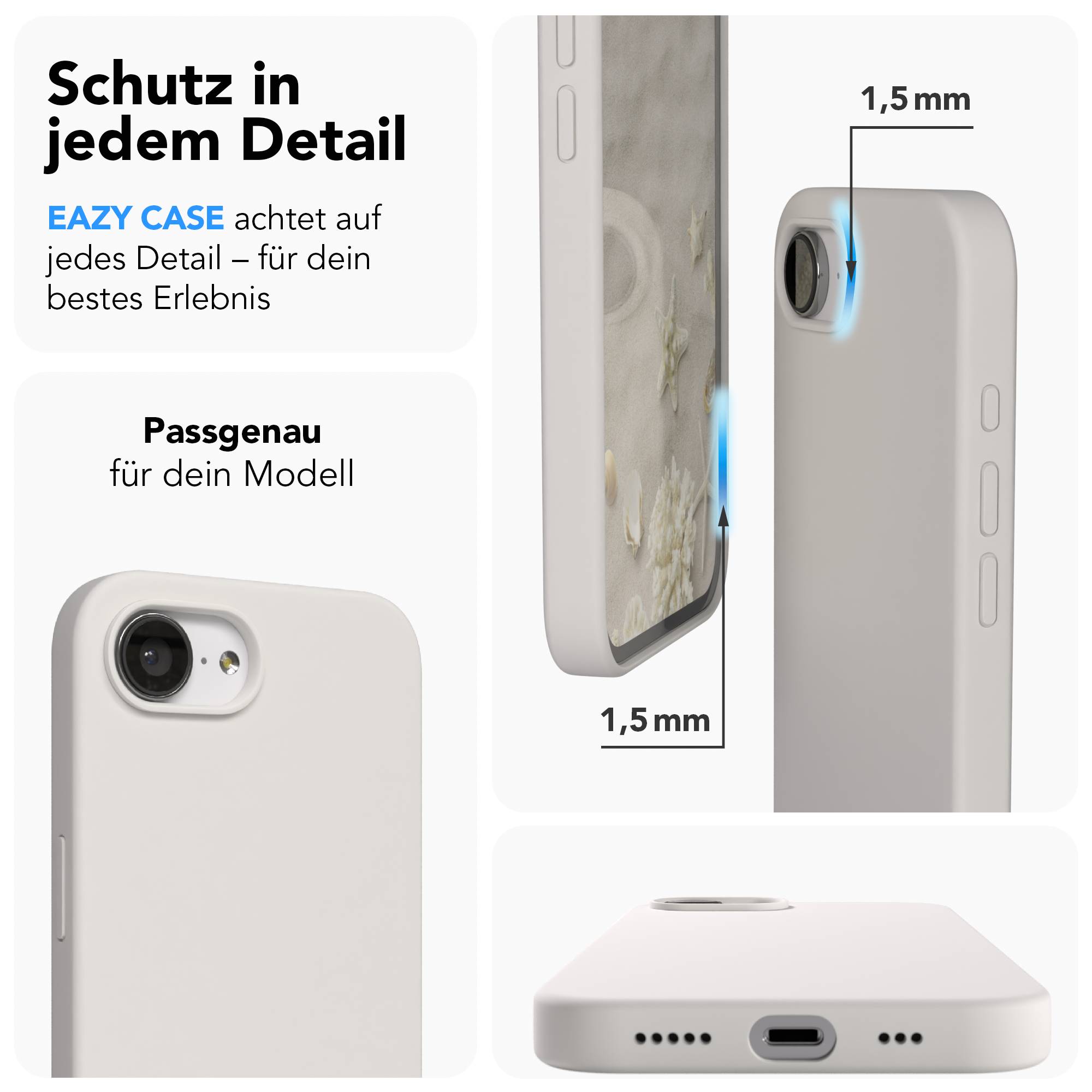 Apple iPhone 17e Premium Silikonhülle mit Kameraschutz von EAZY CASE 