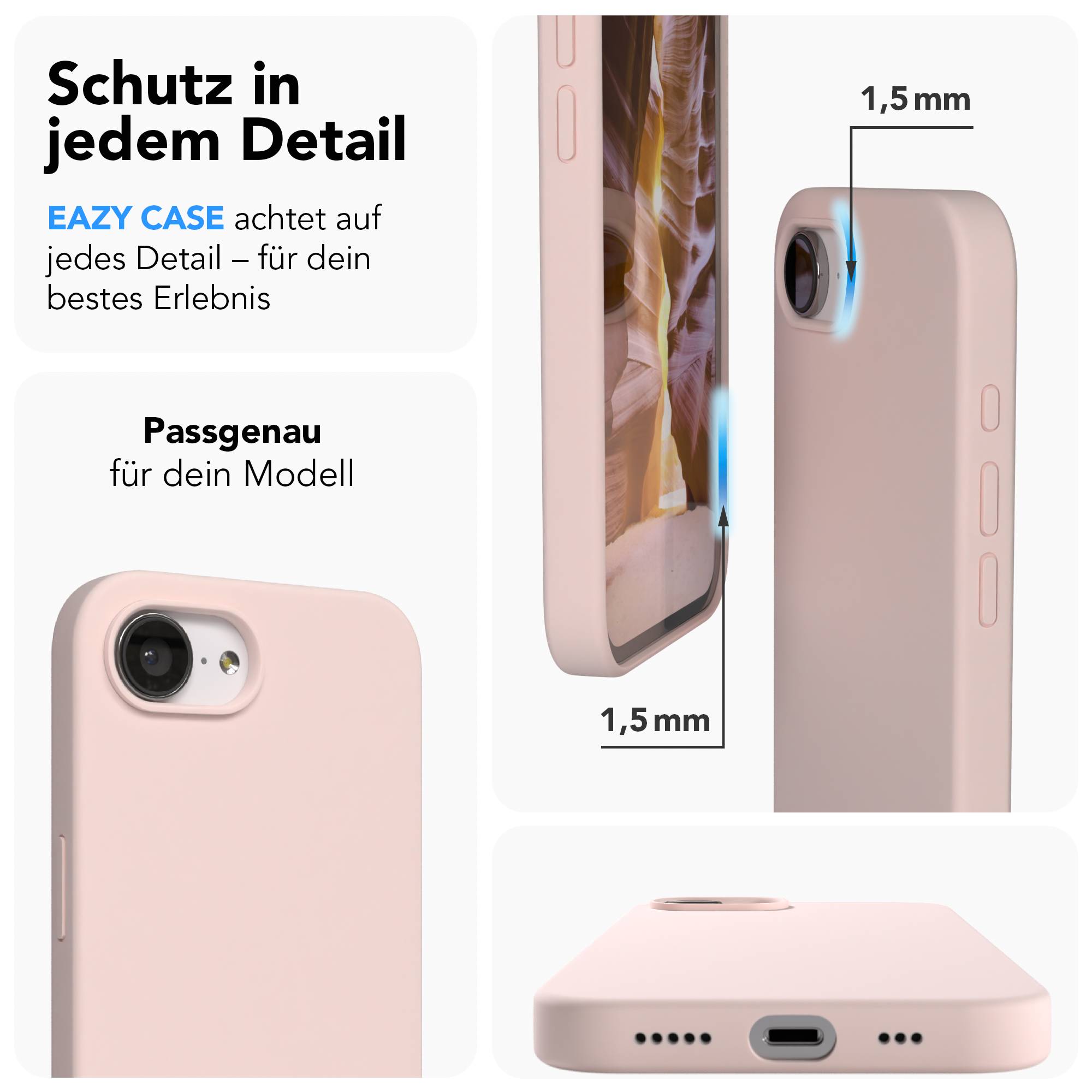 Apple iPhone 17e Premium Silikonhülle mit Kameraschutz von EAZY CASE 