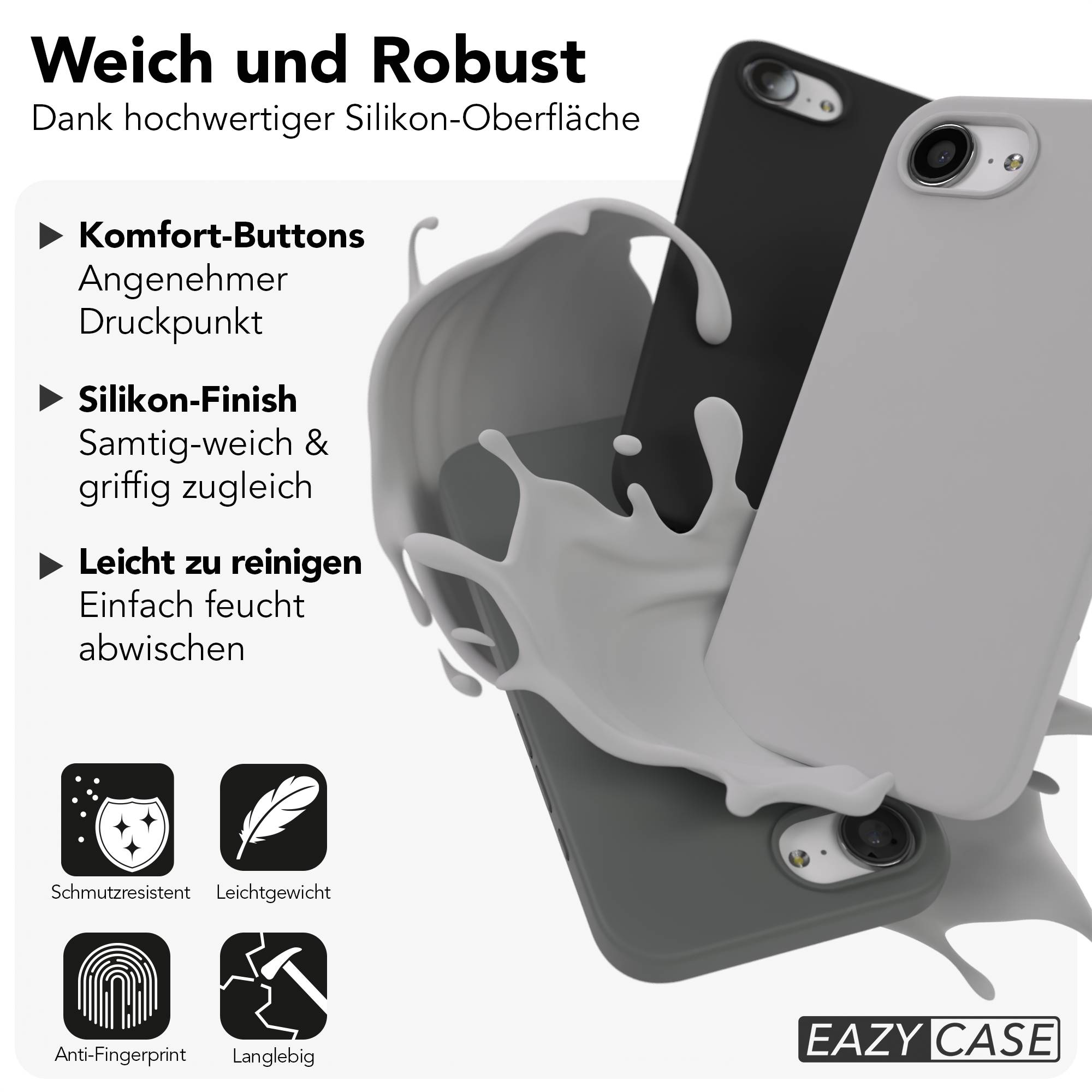 Apple iPhone 17e Premium Silikonhülle mit Kameraschutz von EAZY CASE 