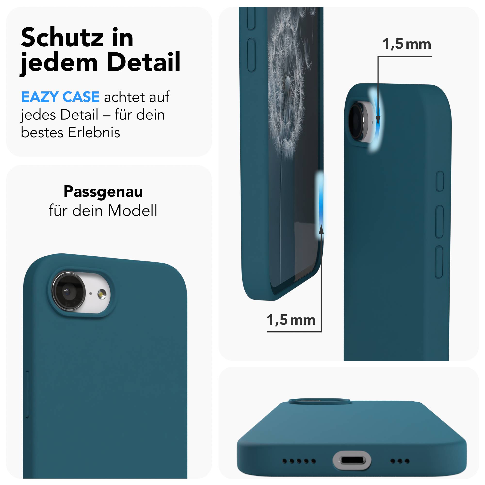 Apple iPhone 17e Premium Silikonhülle mit Kameraschutz von EAZY CASE 