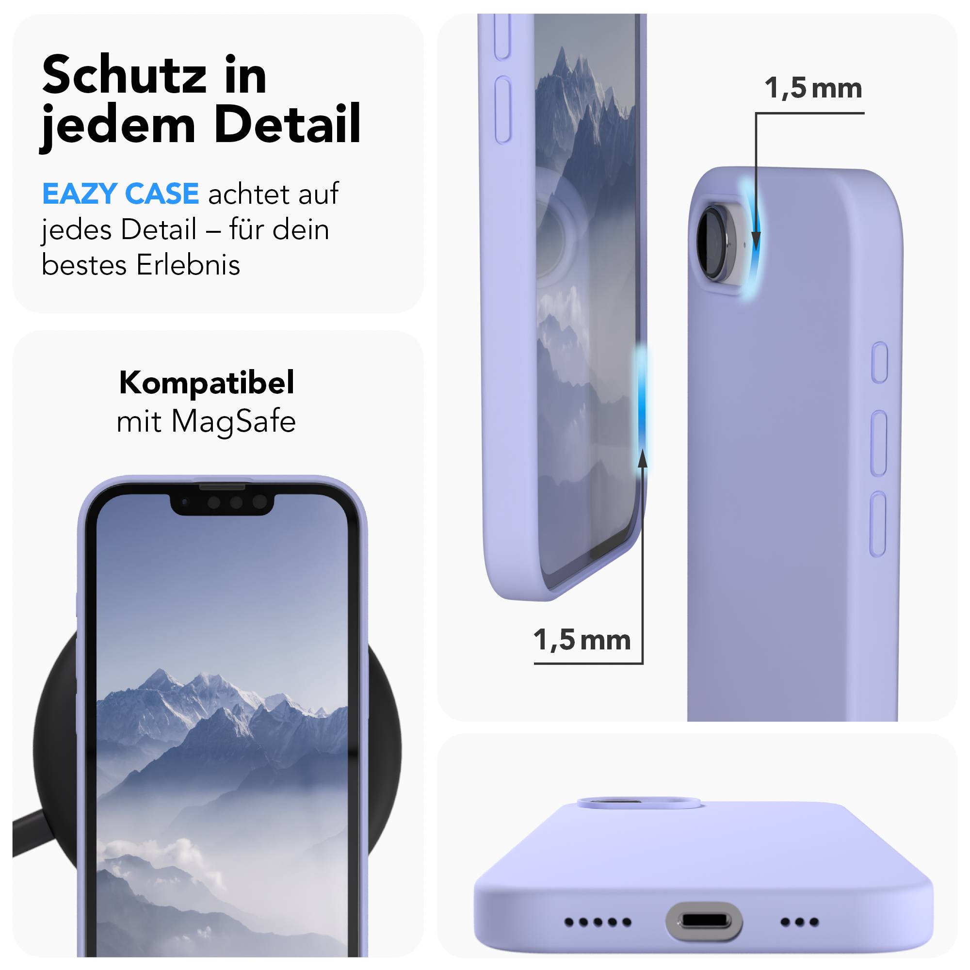 iPhone 17e MagSafe Silikonhülle mit Kameraschutz von EAZY CASE 