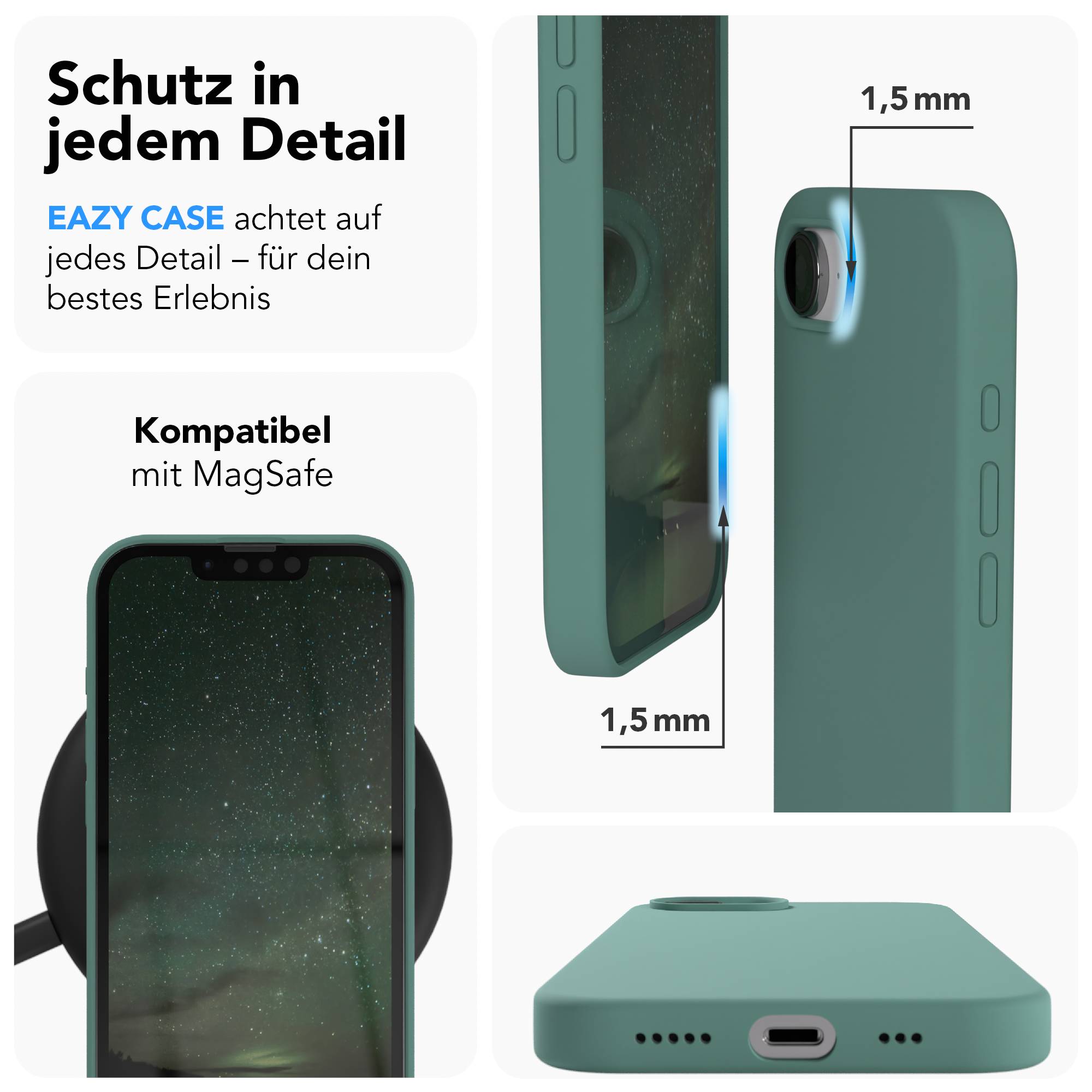 iPhone 17e MagSafe Silikonhülle mit Kameraschutz von EAZY CASE 