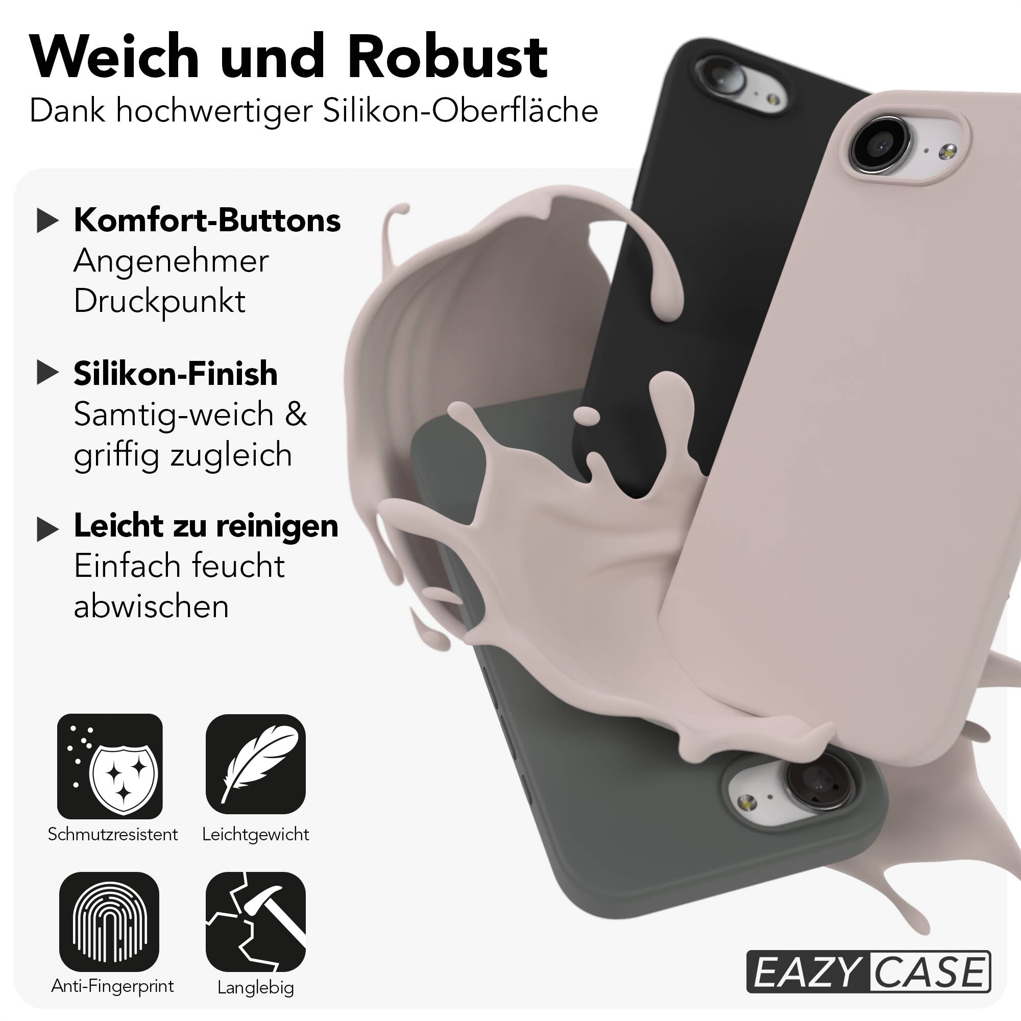 Apple iPhone 17e Premium Silikonhülle mit Kameraschutz von EAZY CASE 