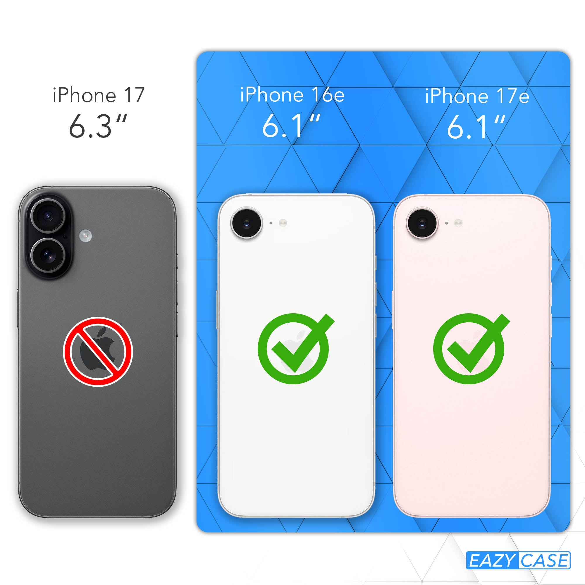 Apple iPhone 17e transparente Silikonhülle mit Kameraschutz von EAZY CASE 