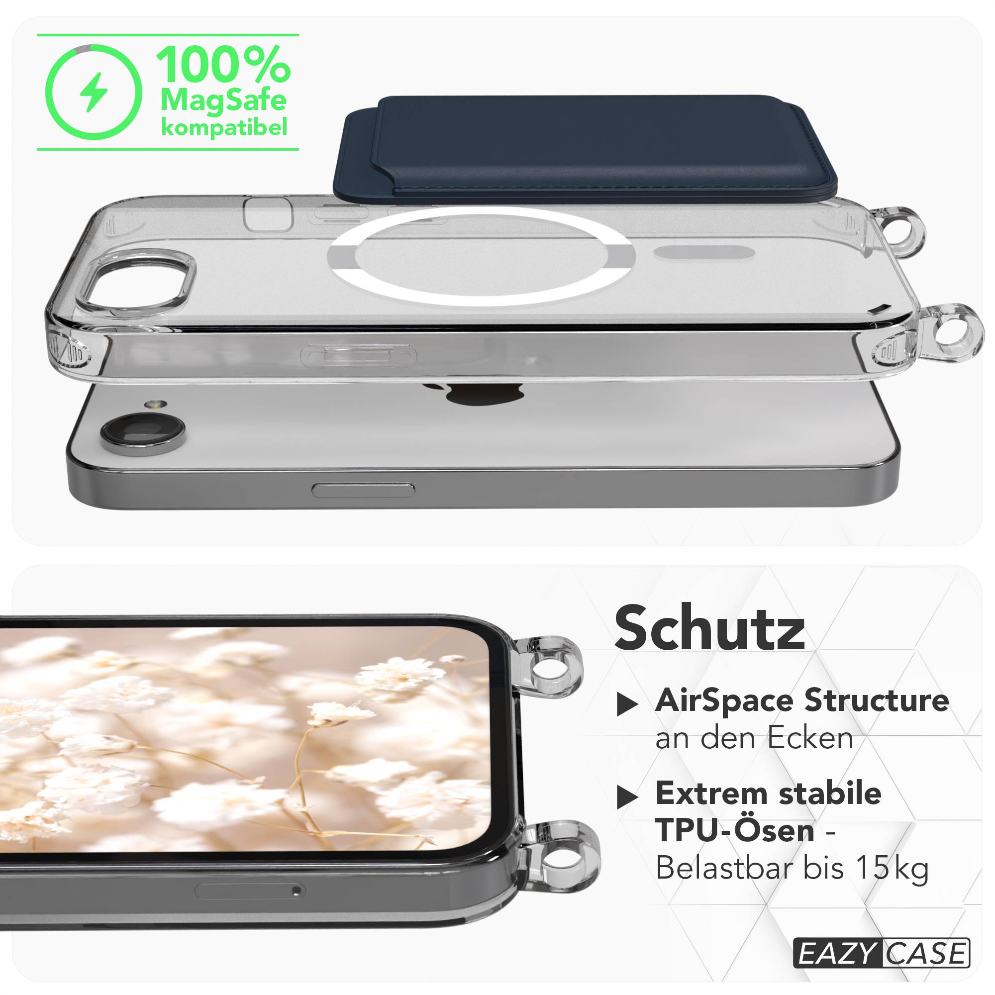 iPhone 17e MagSafe Handykette mit verstellbarem Boho Band von EAZY CASE 