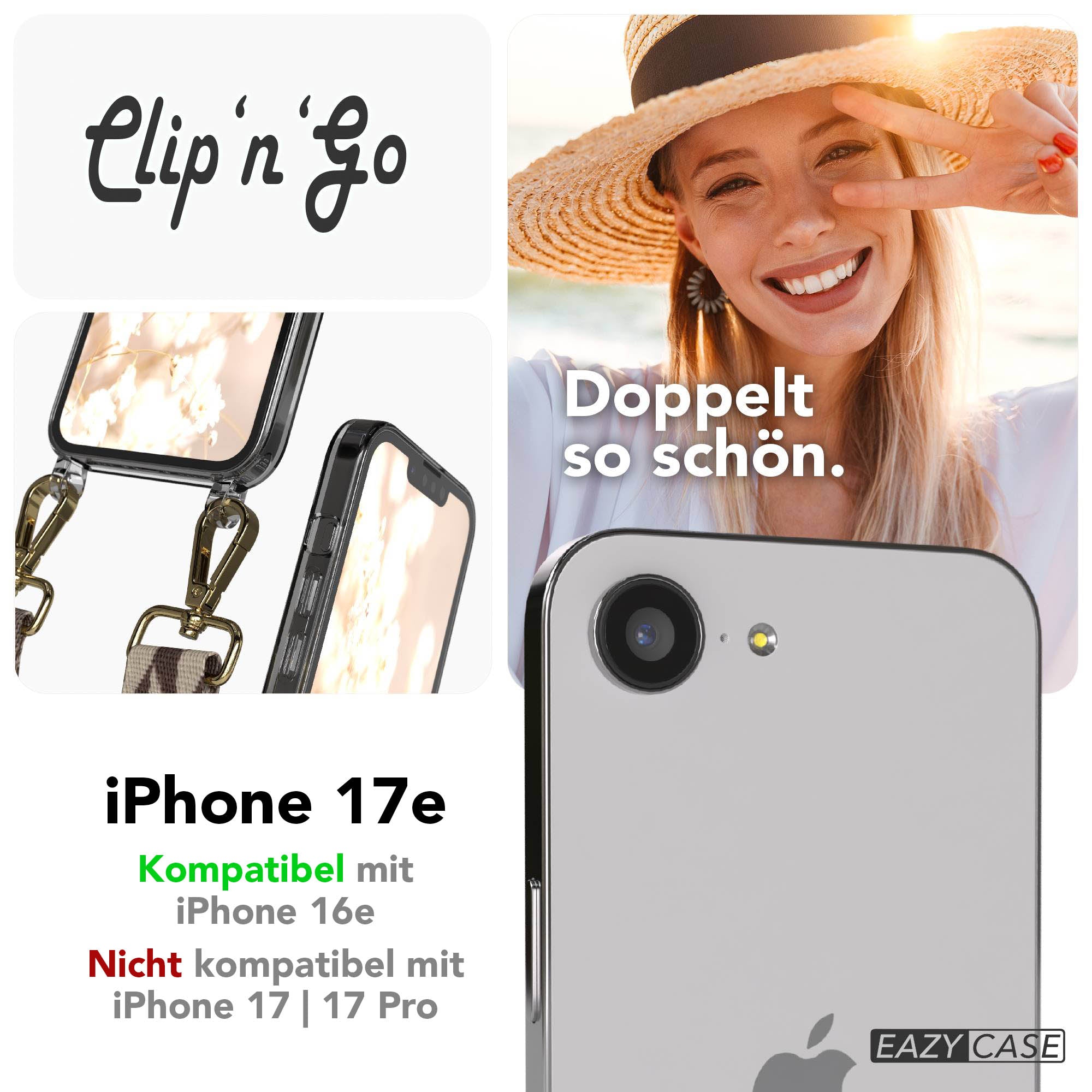 iPhone 17e MagSafe Handykette mit verstellbarem Boho Band von EAZY CASE 