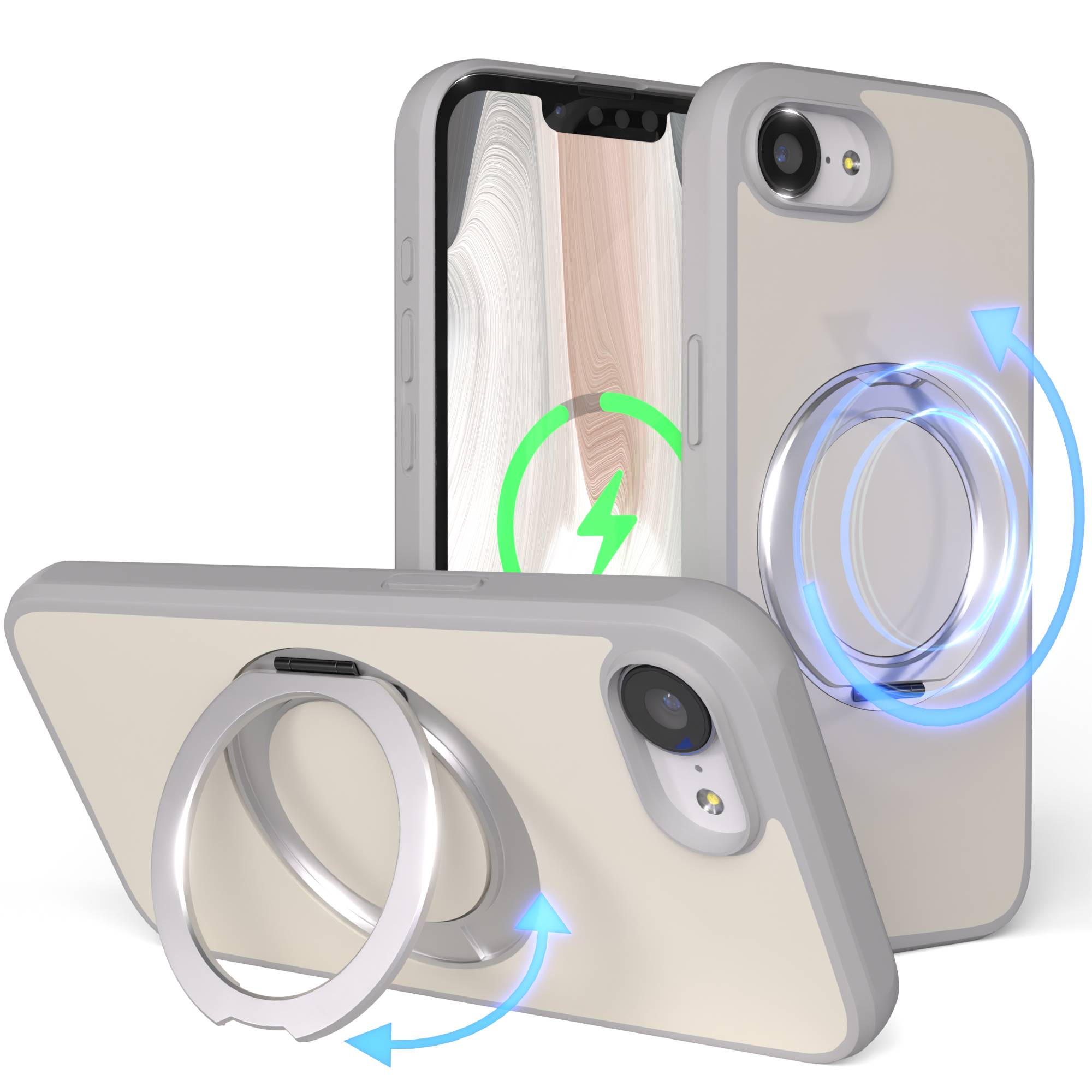 iPhone 17e Bumper Hülle mit drehbarem Ring und MagSafe Funktion 