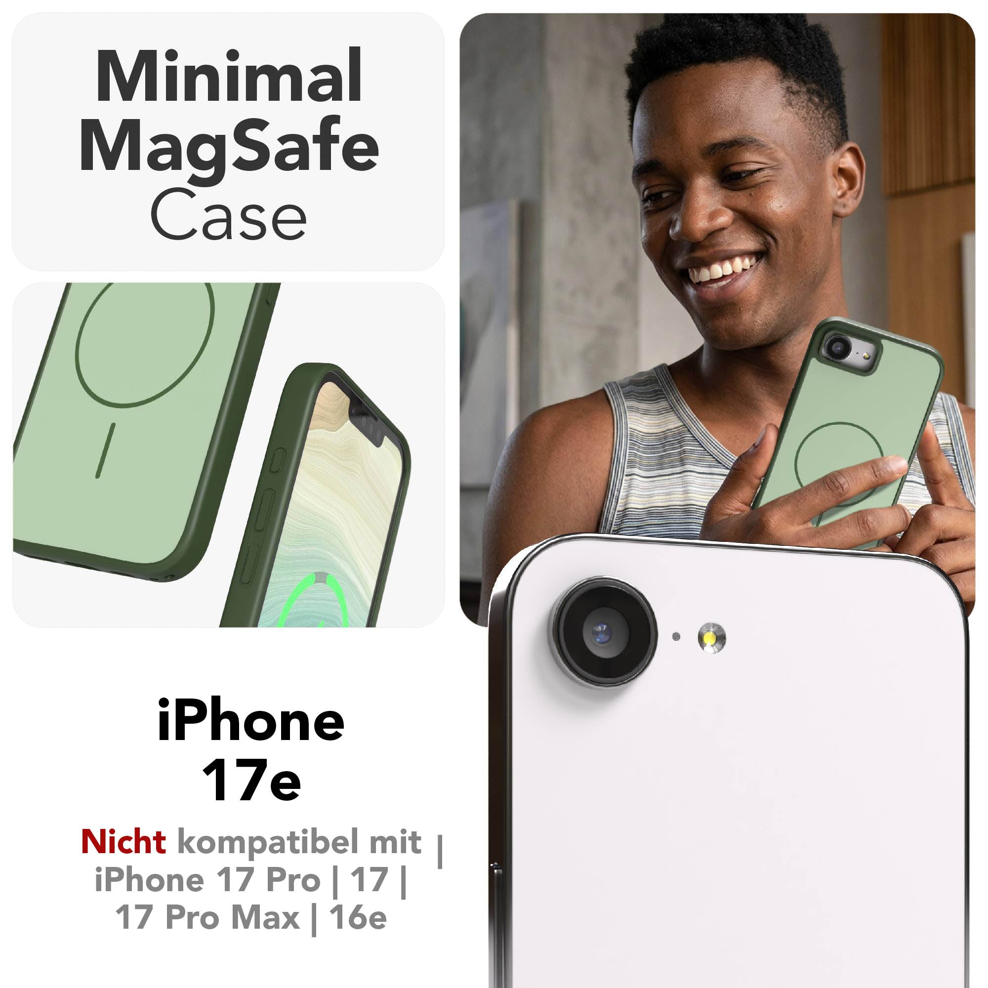 iPhone 17e Bumper Hülle MagSafe dünner Magnetring Outdoor Case 